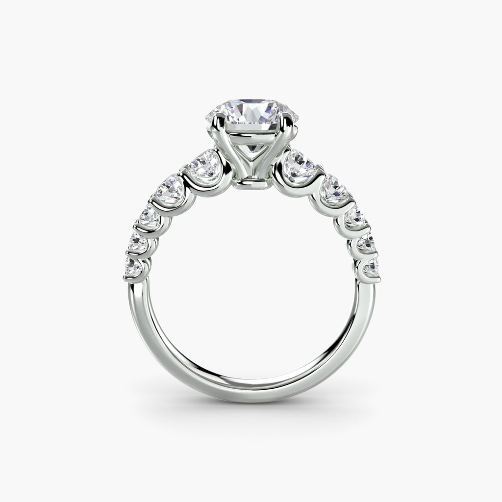 The Graduated Accent Ring - diamond engagement ring - VYKA Diamonds