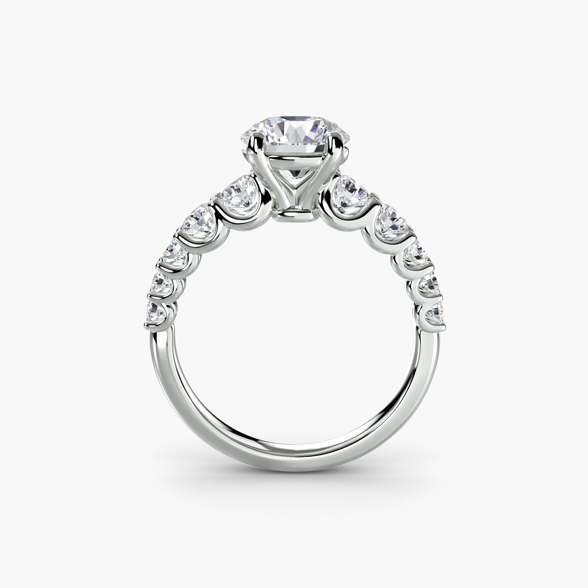 The Graduated Accent Ring - diamond engagement ring - VYKA Diamonds