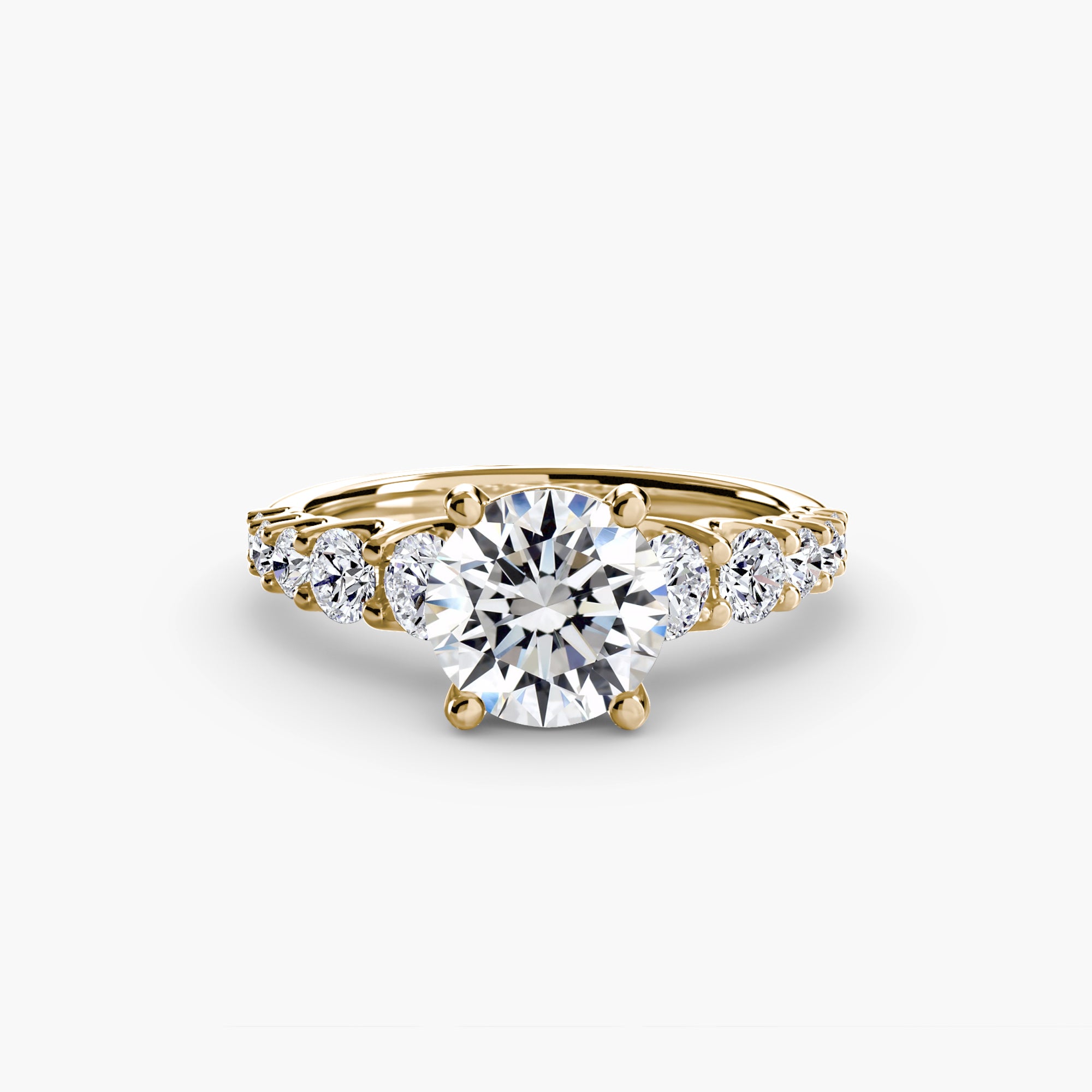 The Graduated Accent Ring - diamond engagement ring - VYKA Diamonds
