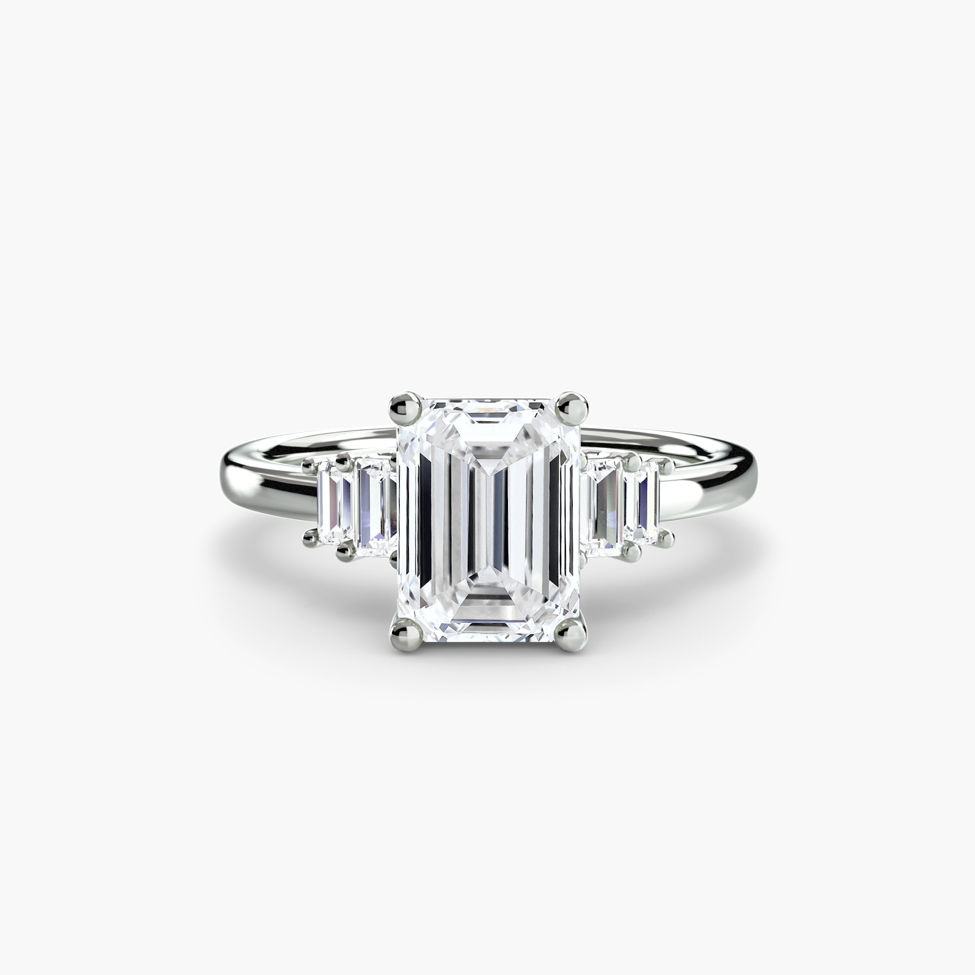 Baguette Accent Solitaire - VYKA Diamonds