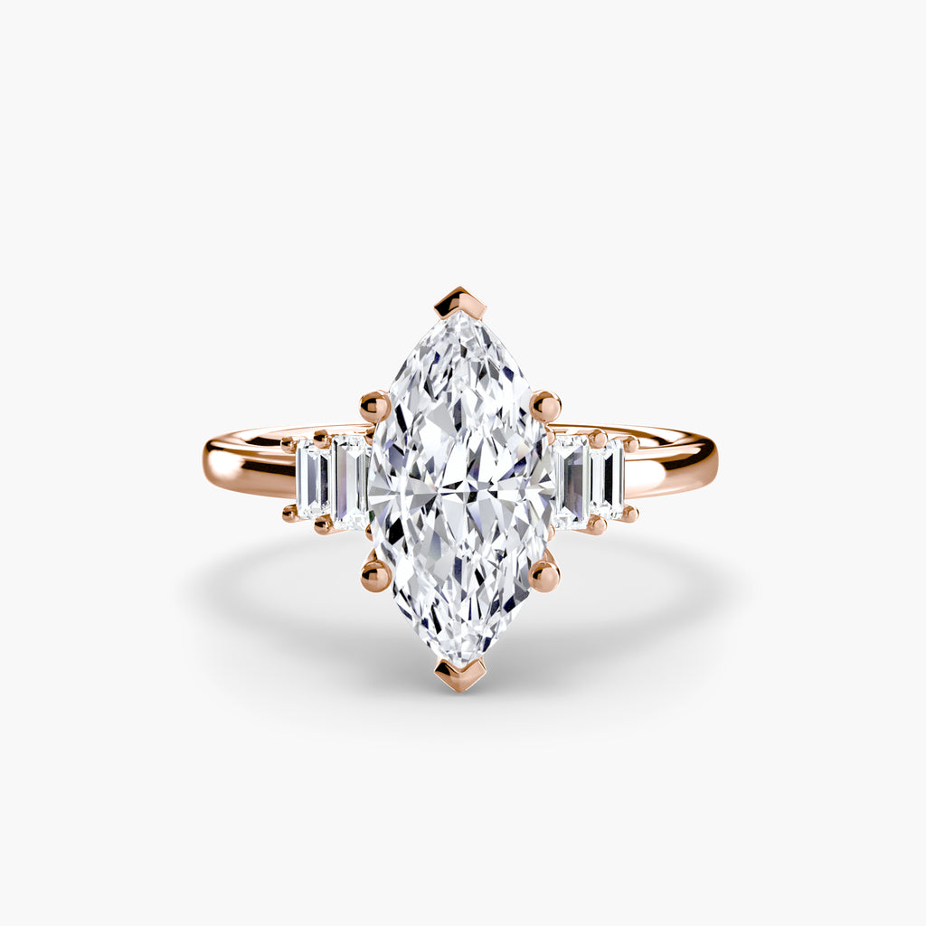Baguette Accent Solitaire - VYKA Diamonds