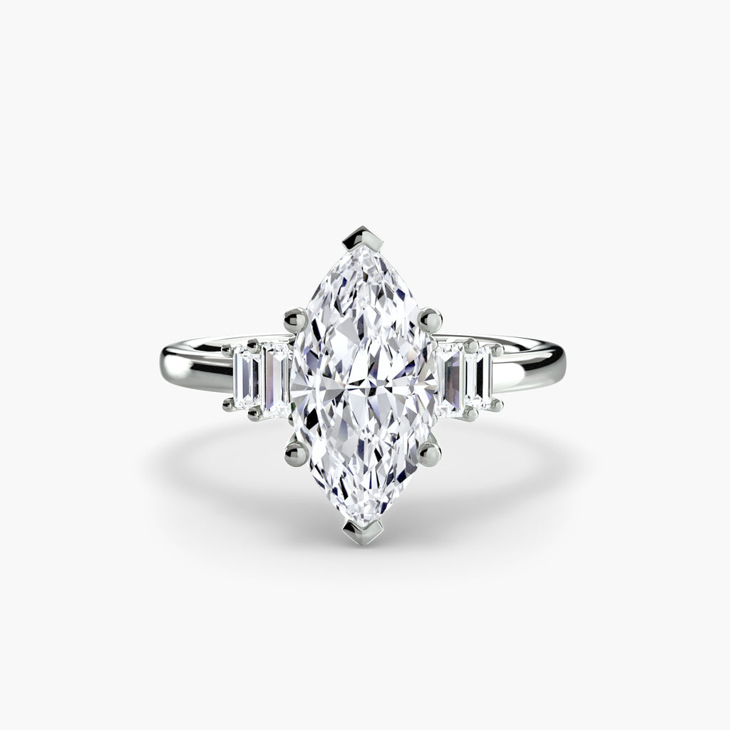 Baguette Accent Solitaire - VYKA Diamonds