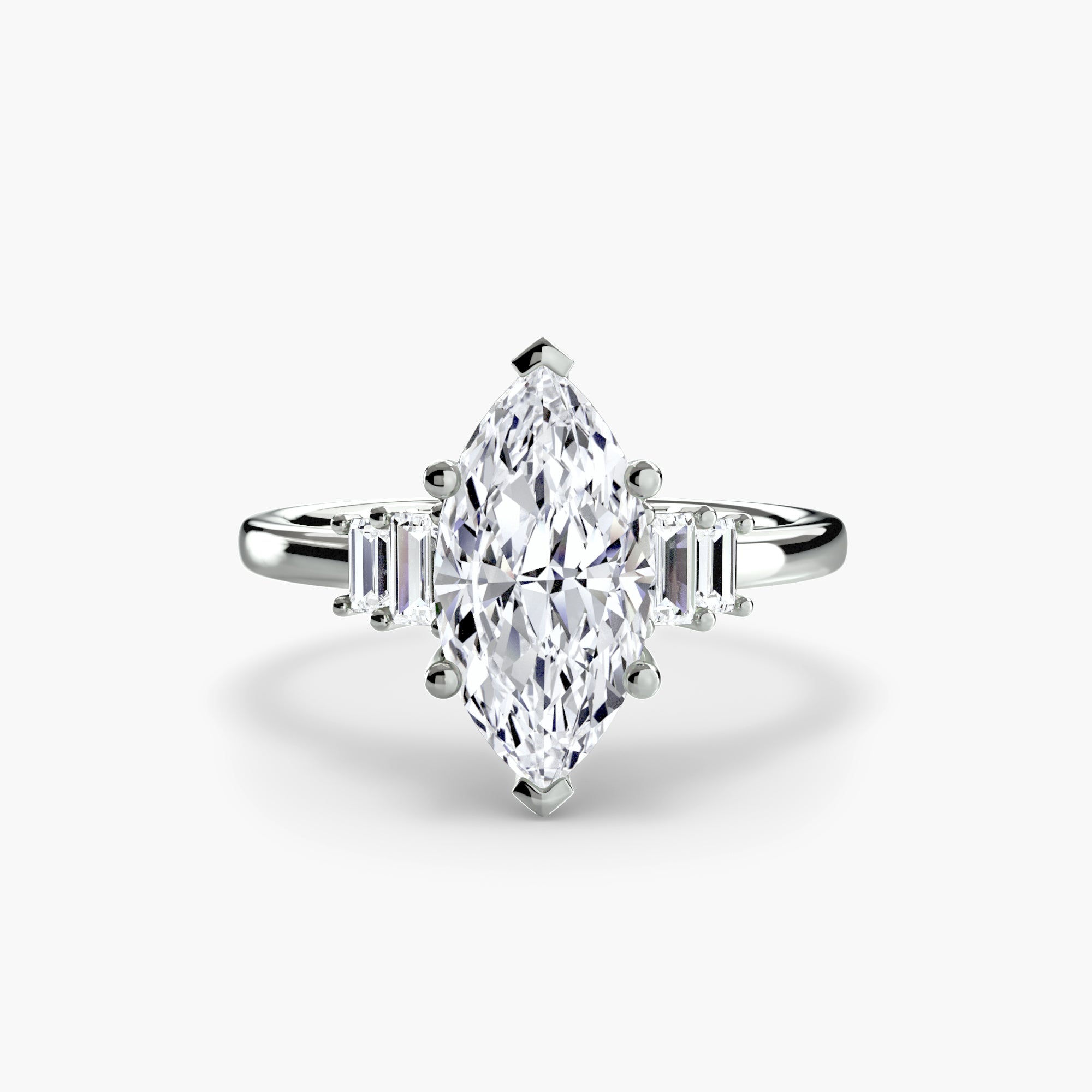 Baguette Accent Solitaire - VYKA Diamonds