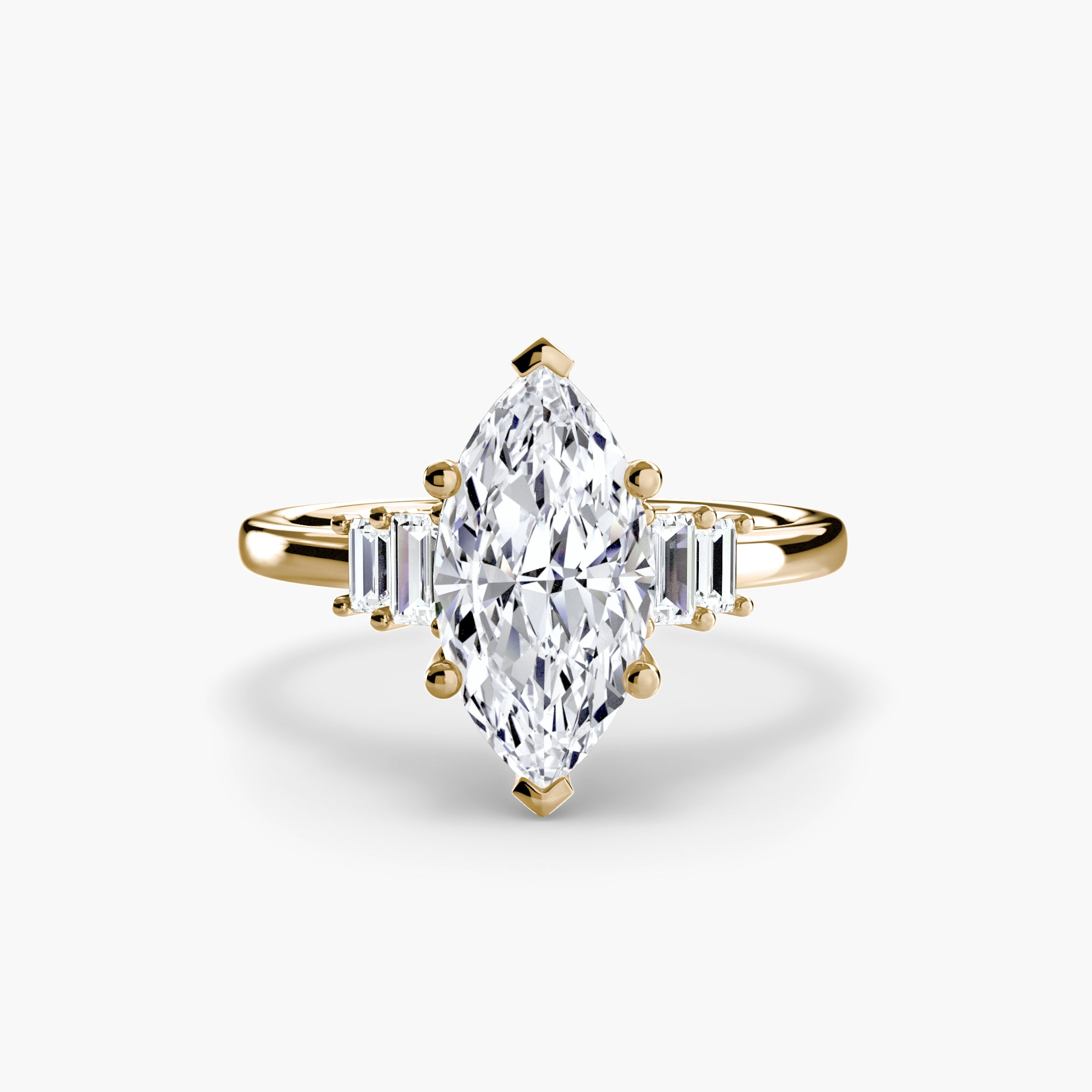 Baguette Accent Solitaire - VYKA Diamonds