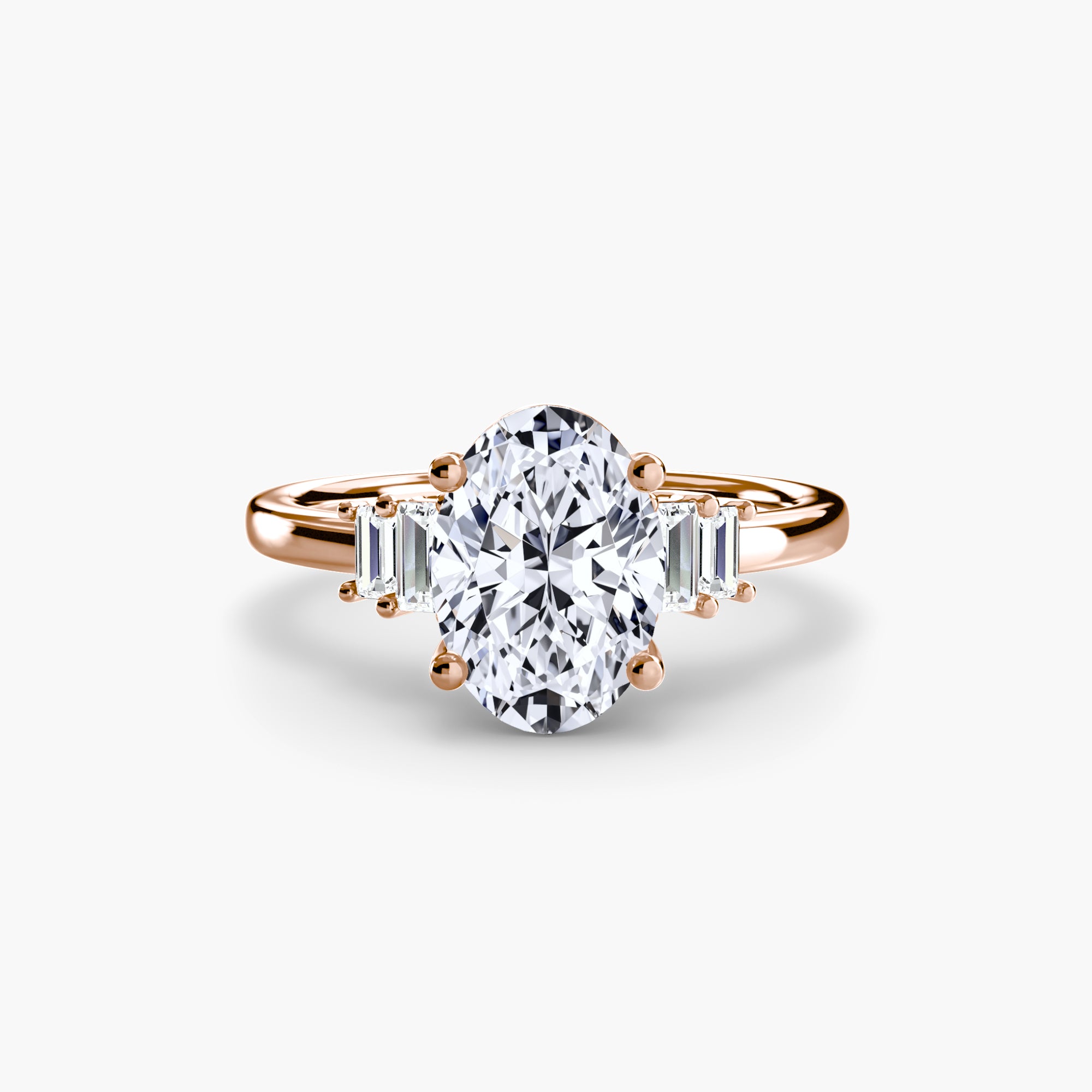 Baguette Accent Solitaire - VYKA Diamonds