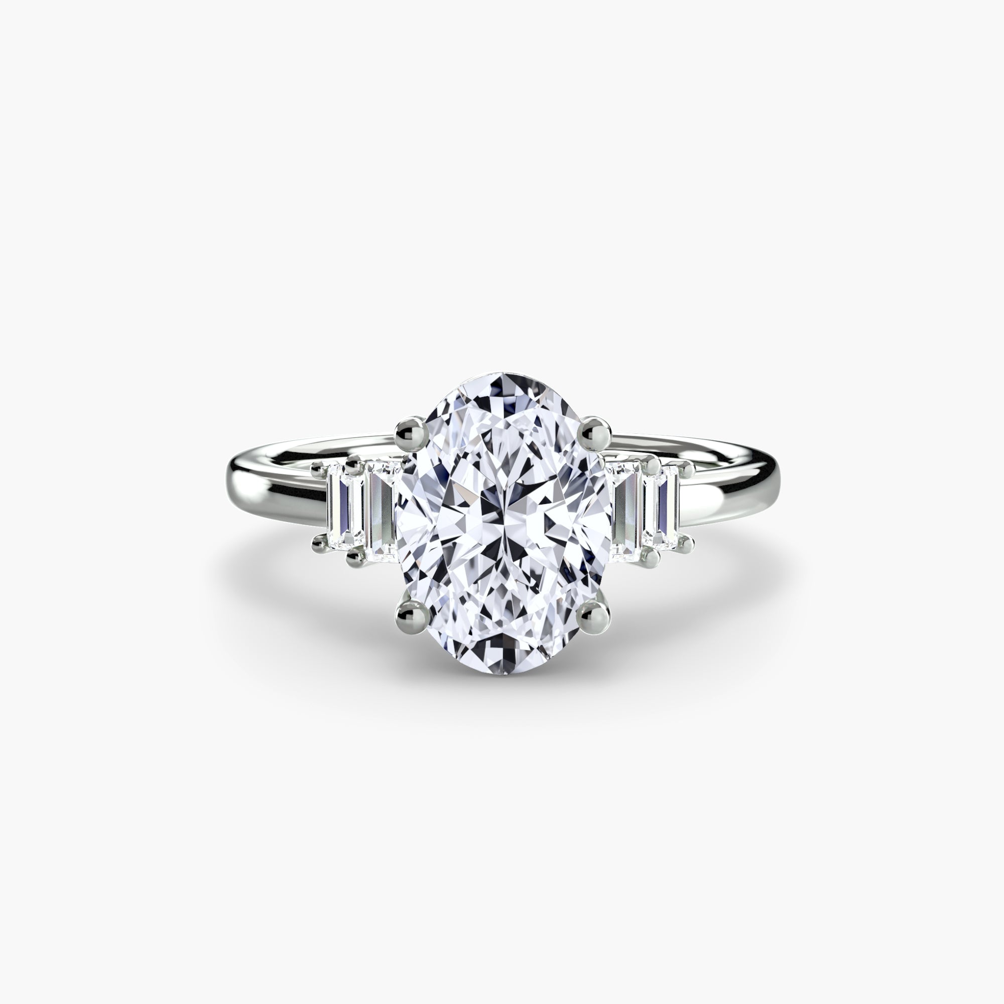 Baguette Accent Solitaire - VYKA Diamonds