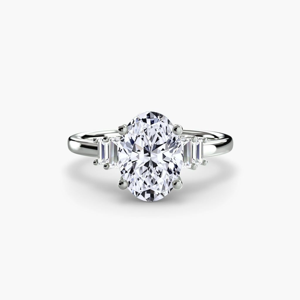 Baguette Accent Solitaire - VYKA Diamonds