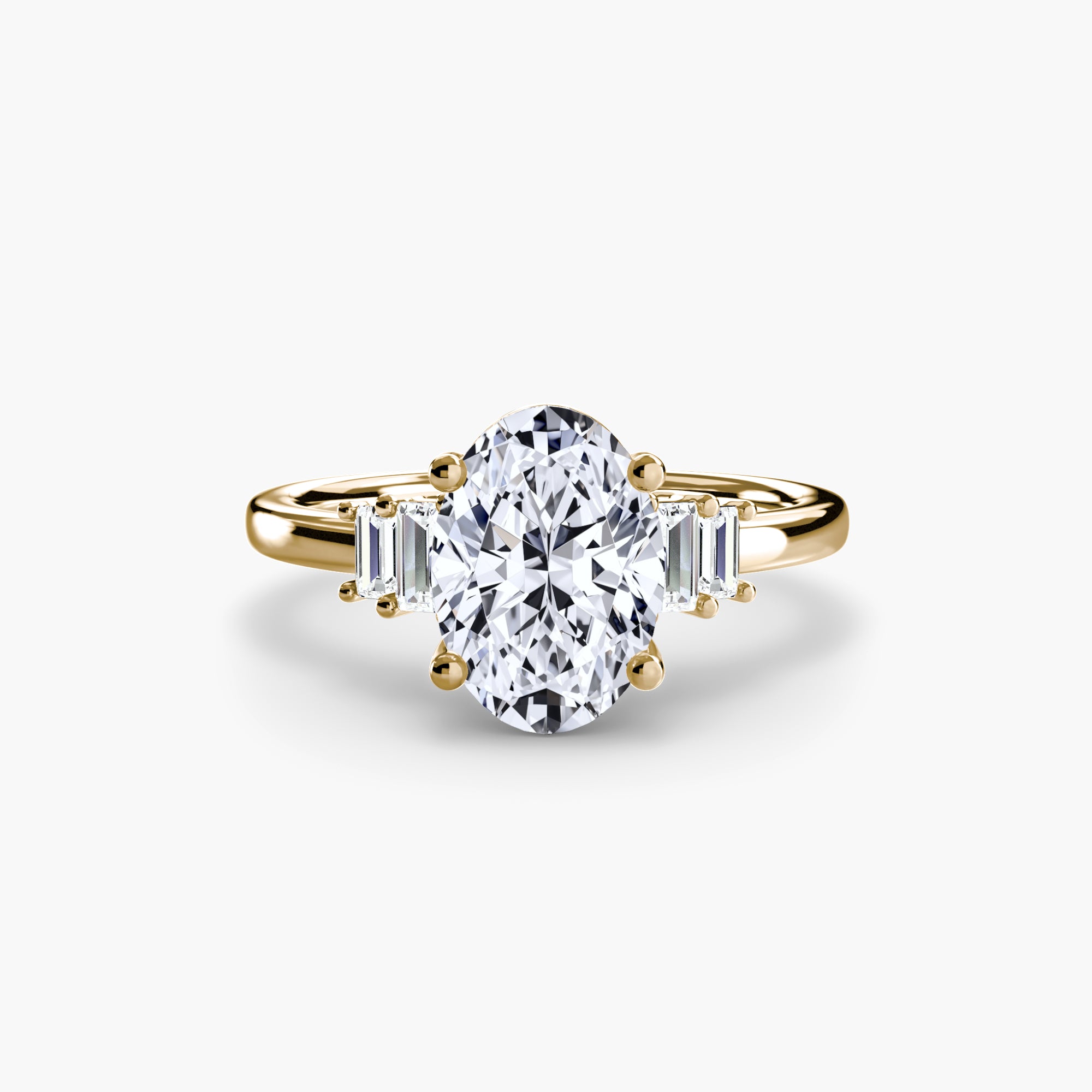 Baguette Accent Solitaire - VYKA Diamonds