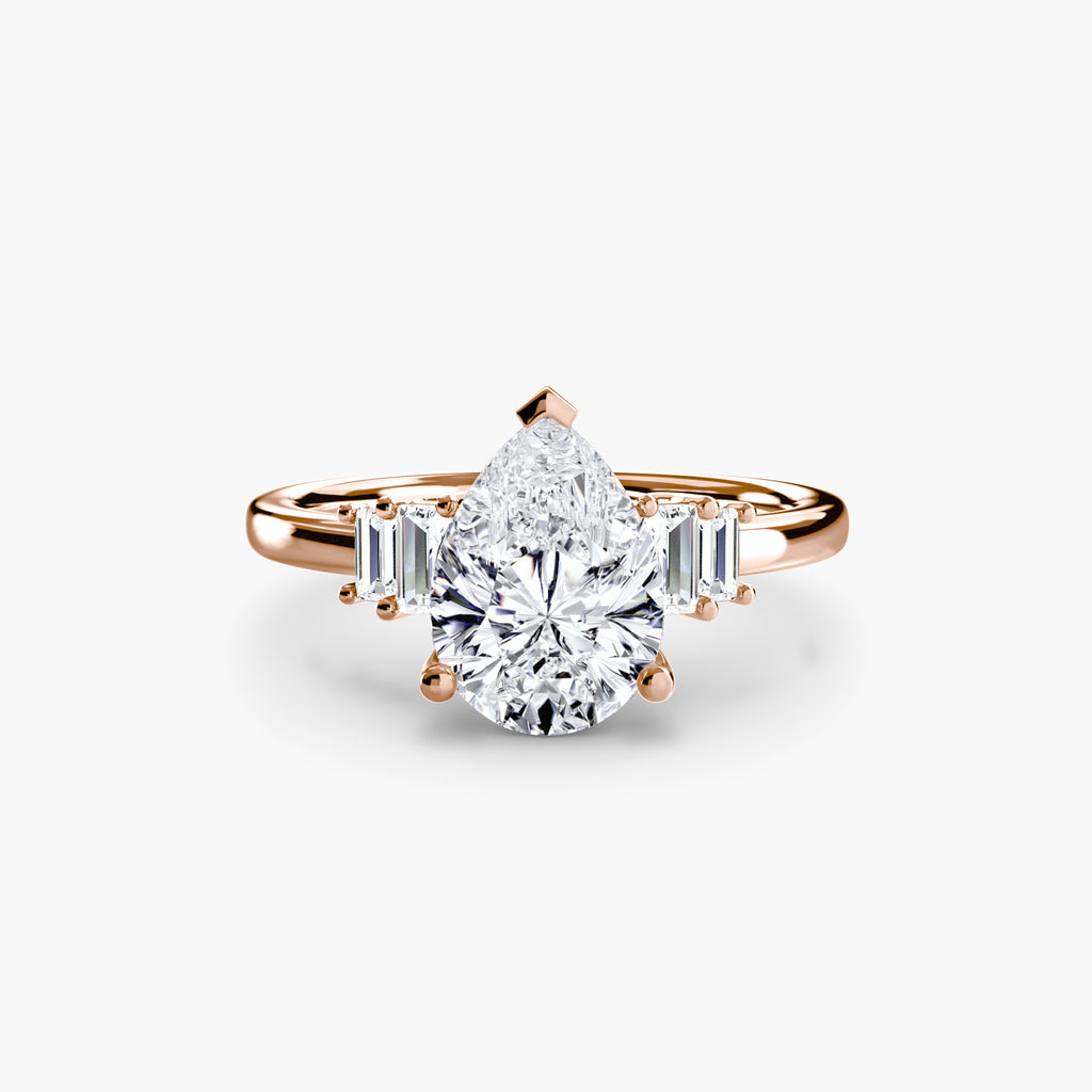 Baguette Accent Solitaire - VYKA Diamonds