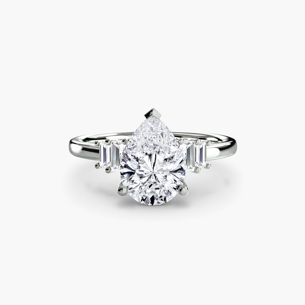 Baguette Accent Solitaire - VYKA Diamonds