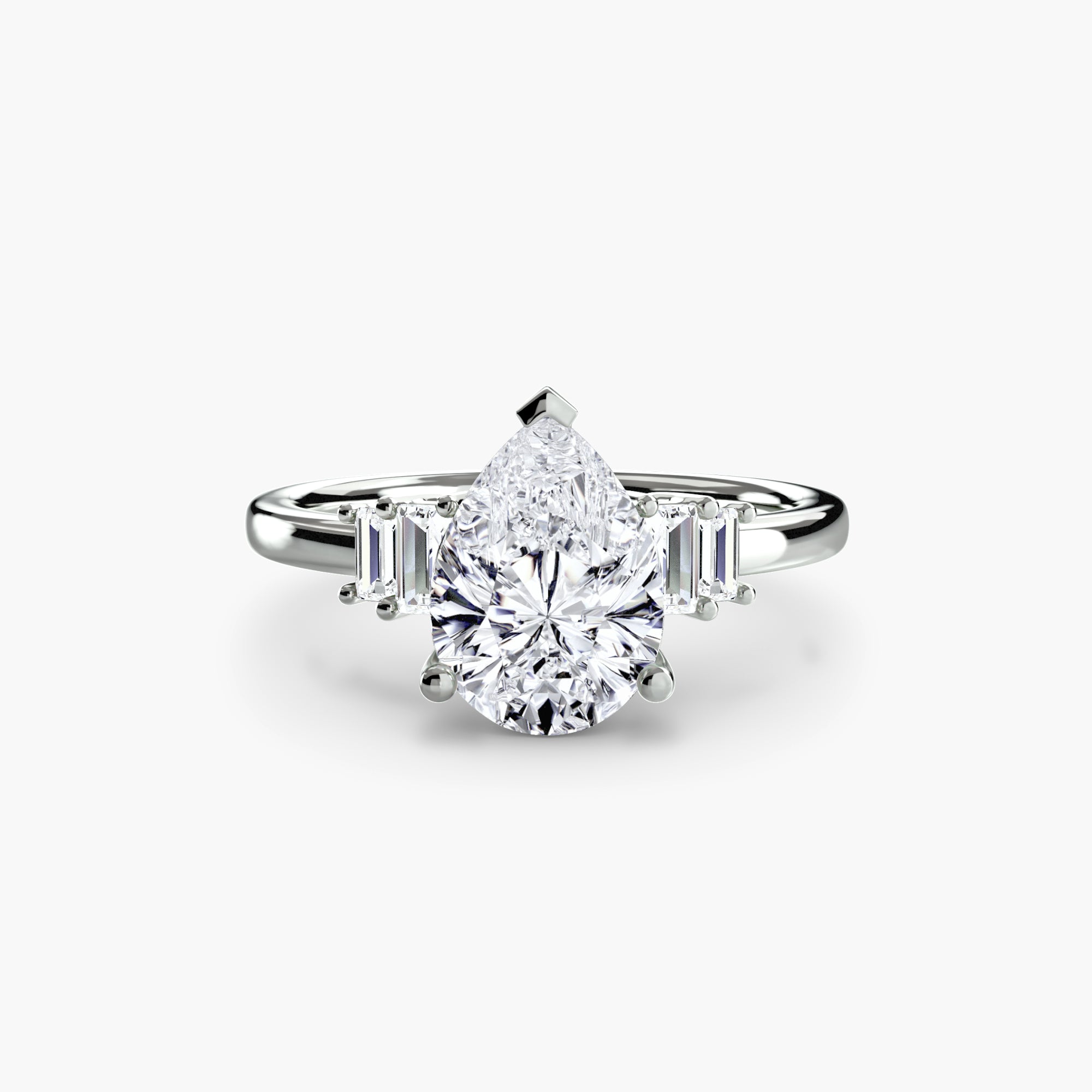 Baguette Accent Solitaire - VYKA Diamonds