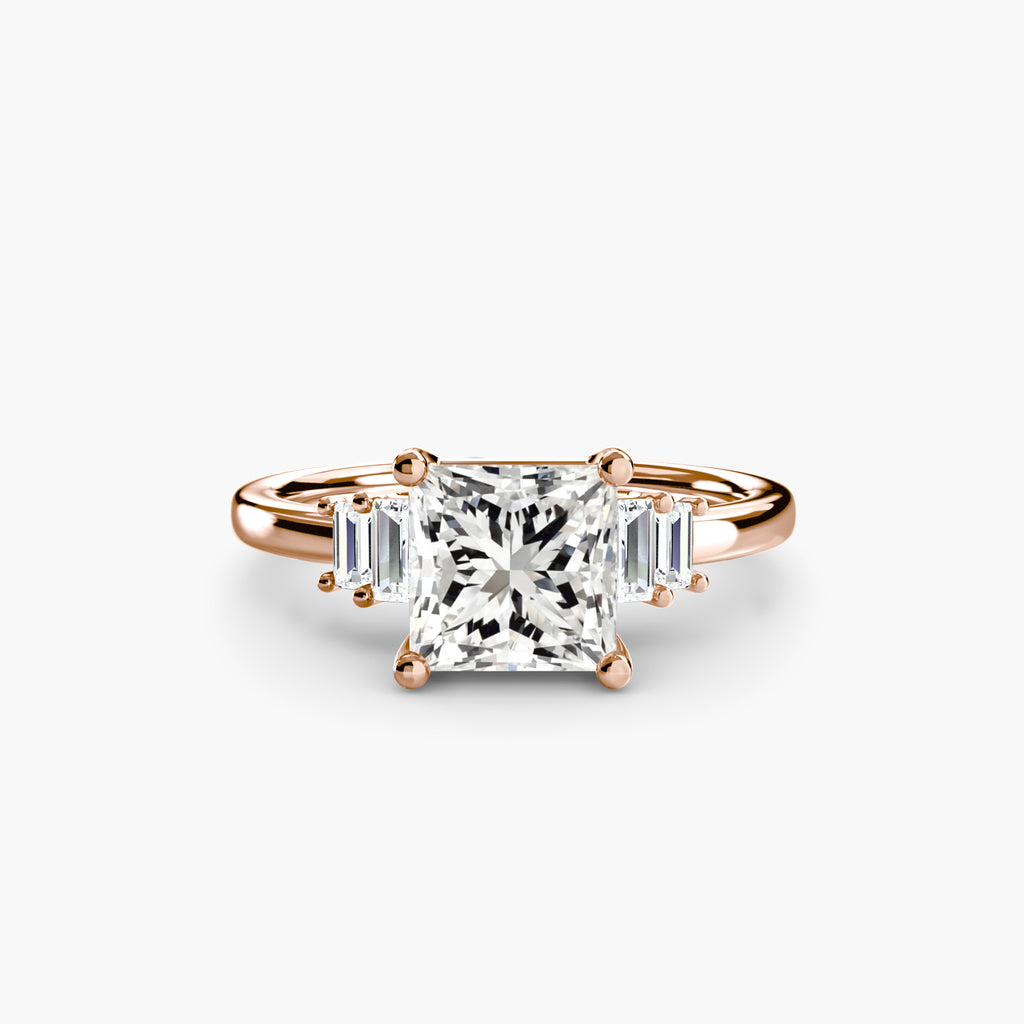 Baguette Accent Solitaire - VYKA Diamonds