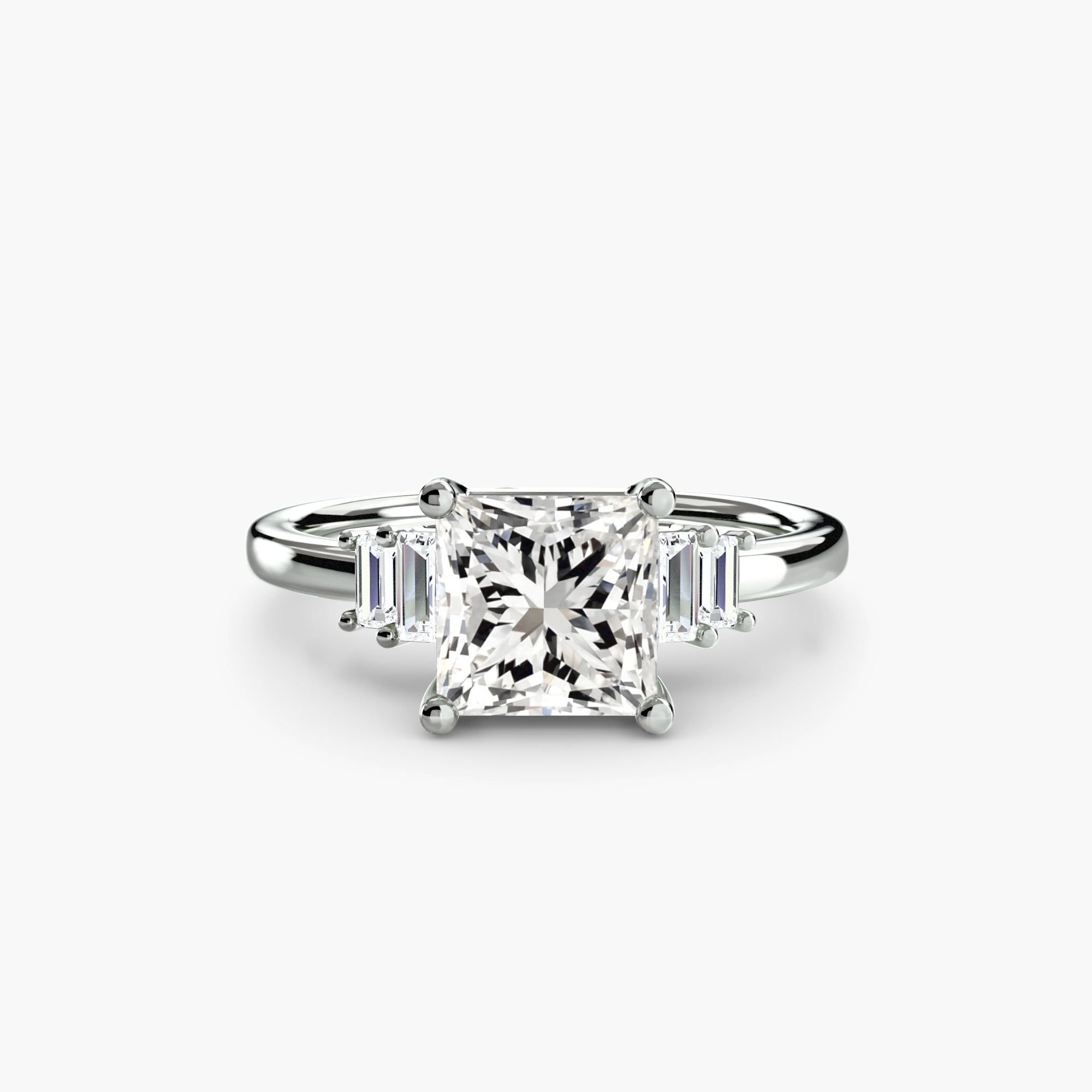 Baguette Accent Solitaire - VYKA Diamonds