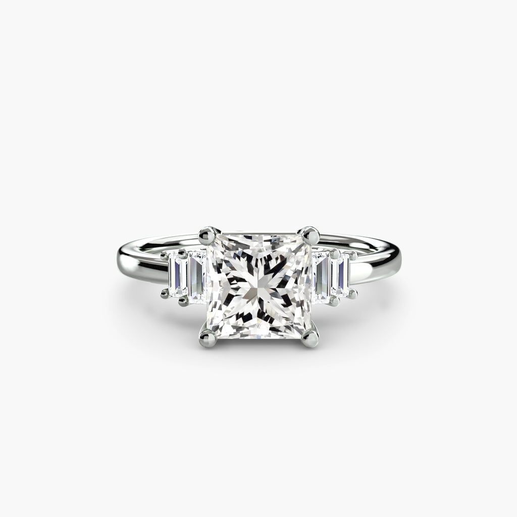 Baguette Accent Solitaire - VYKA Diamonds