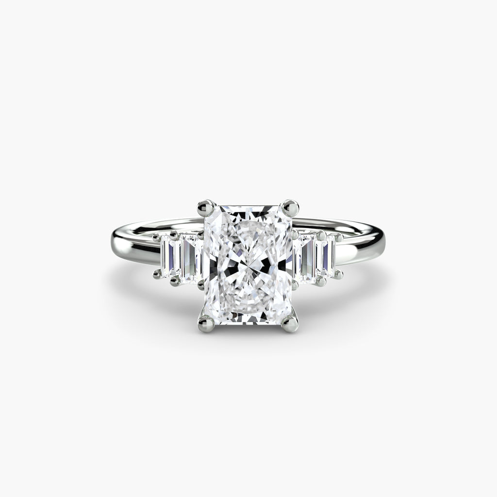 Baguette Accent Solitaire - VYKA Diamonds
