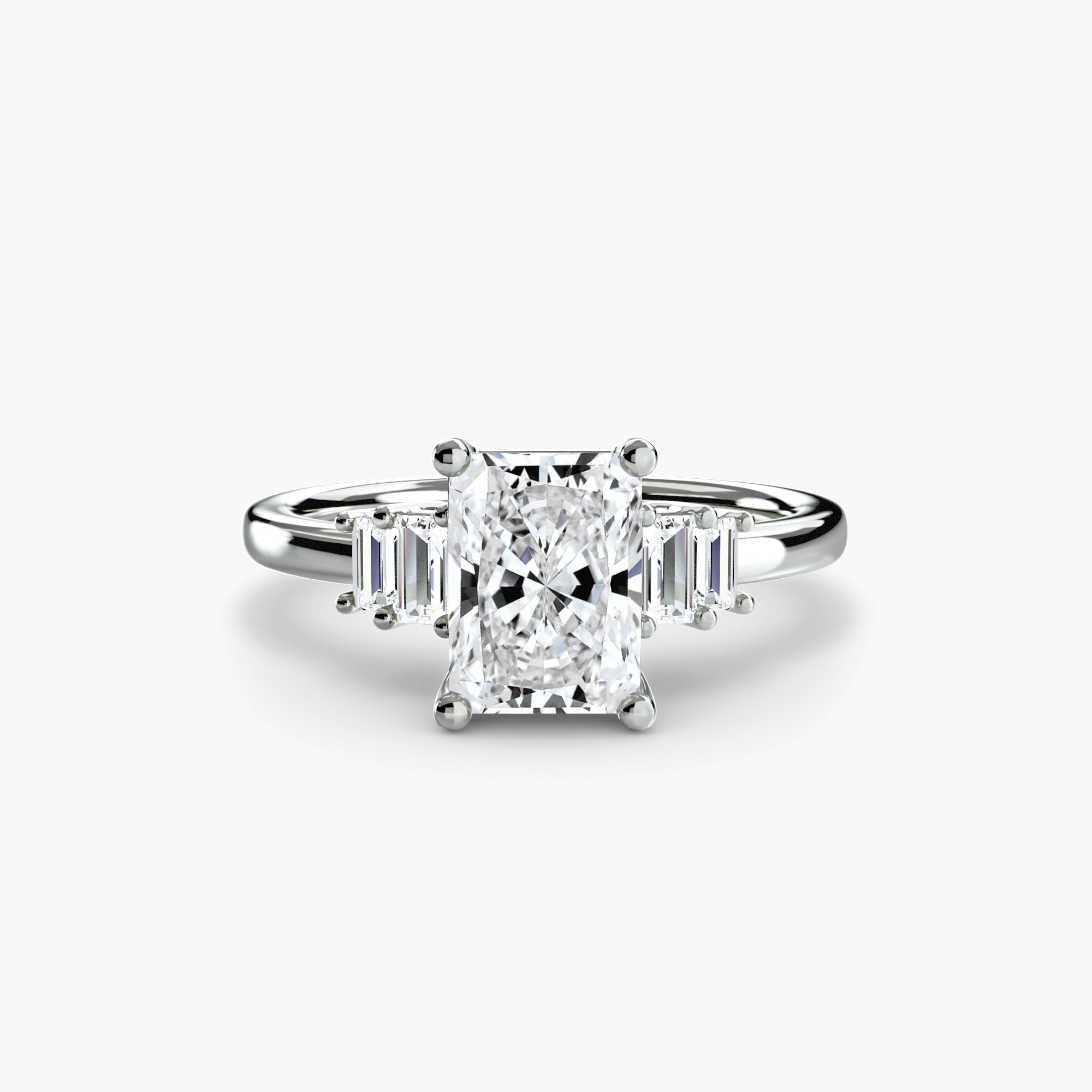 Baguette Accent Solitaire - VYKA Diamonds