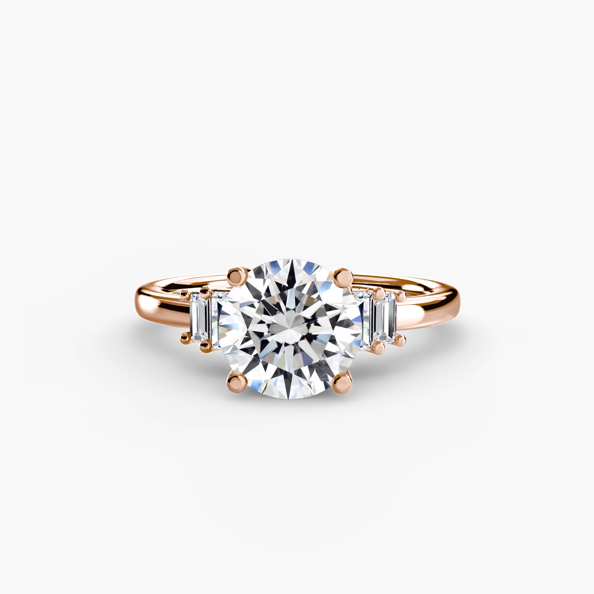 Baguette Accent Solitaire - VYKA Diamonds