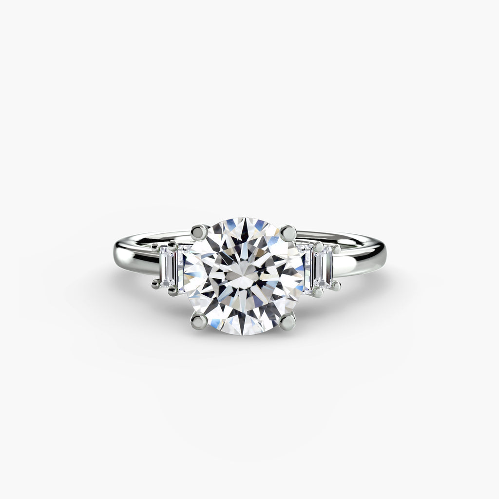 Baguette Accent Solitaire - VYKA Diamonds
