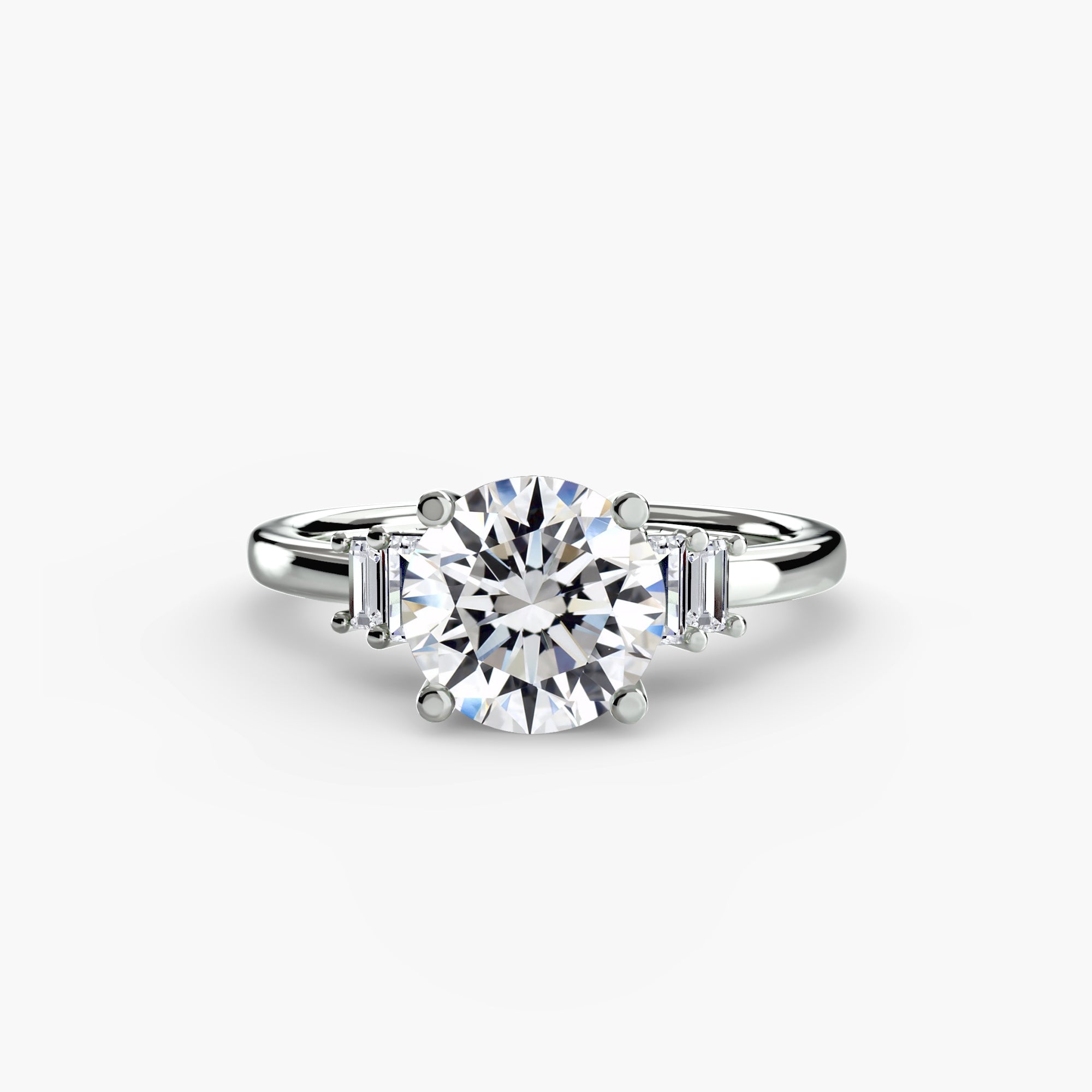 Baguette Accent Solitaire - VYKA Diamonds