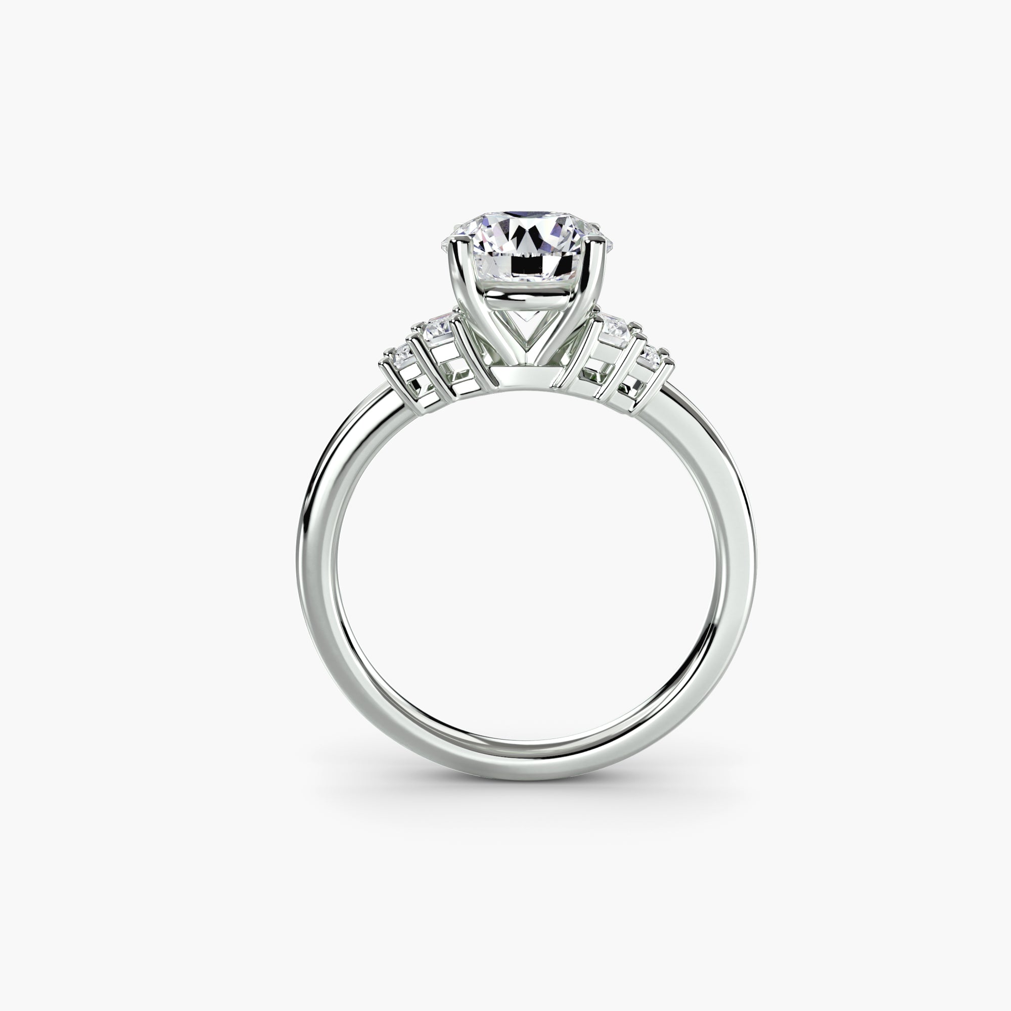 Baguette Accent Solitaire - VYKA Diamonds