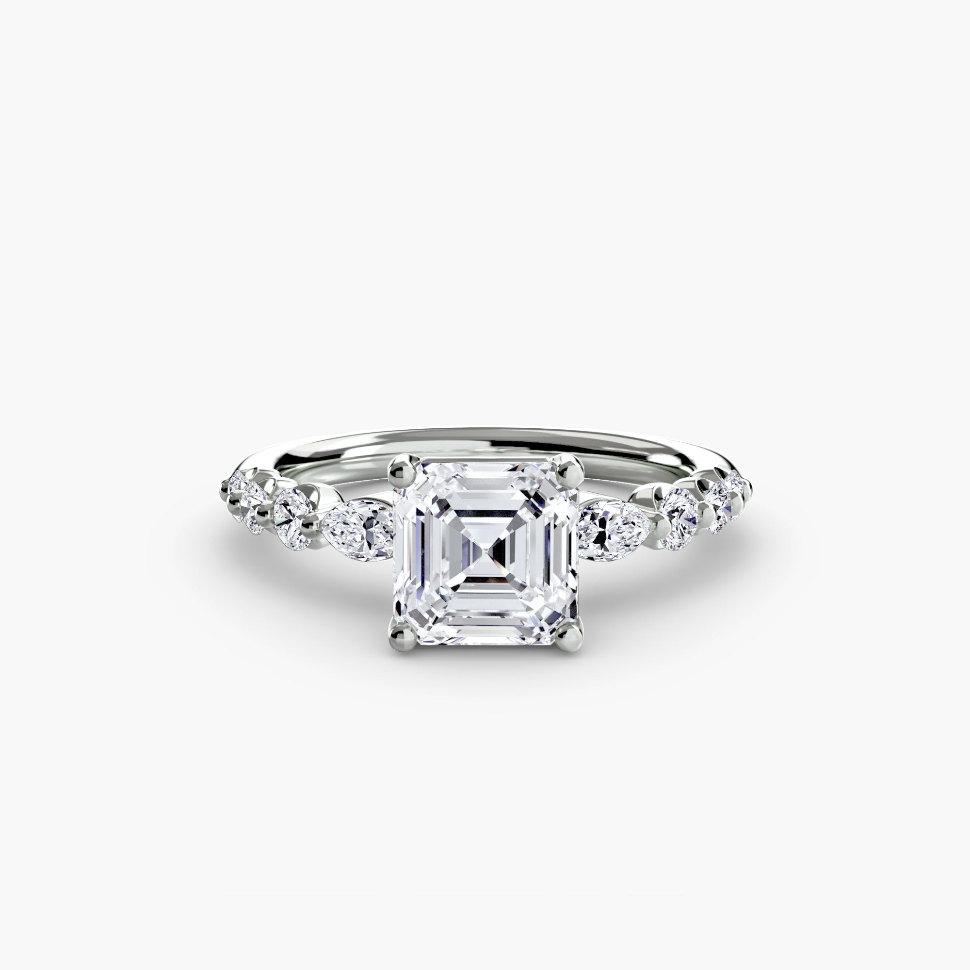 The Tiered Accent Ring - diamond engagement ring - VYKA Diamonds