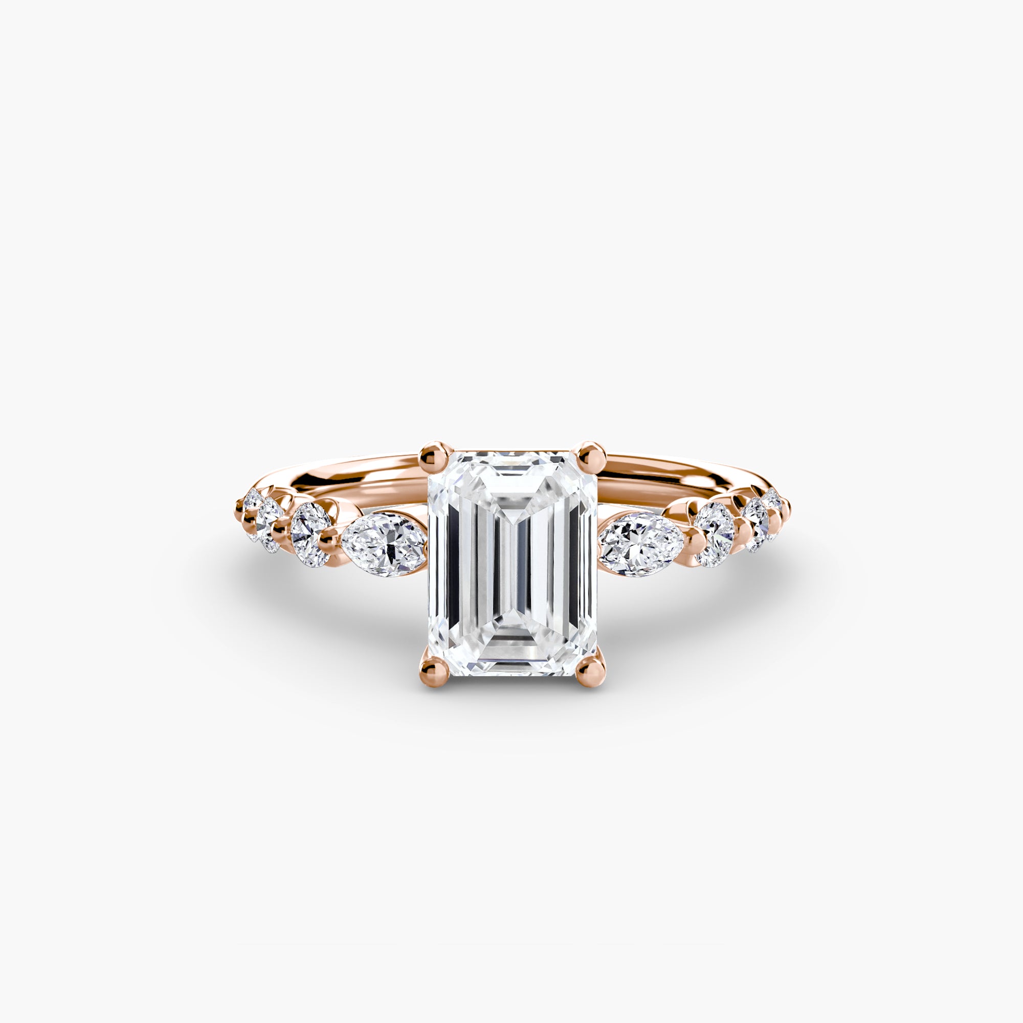 The Tiered Accent Ring - diamond engagement ring - VYKA Diamonds
