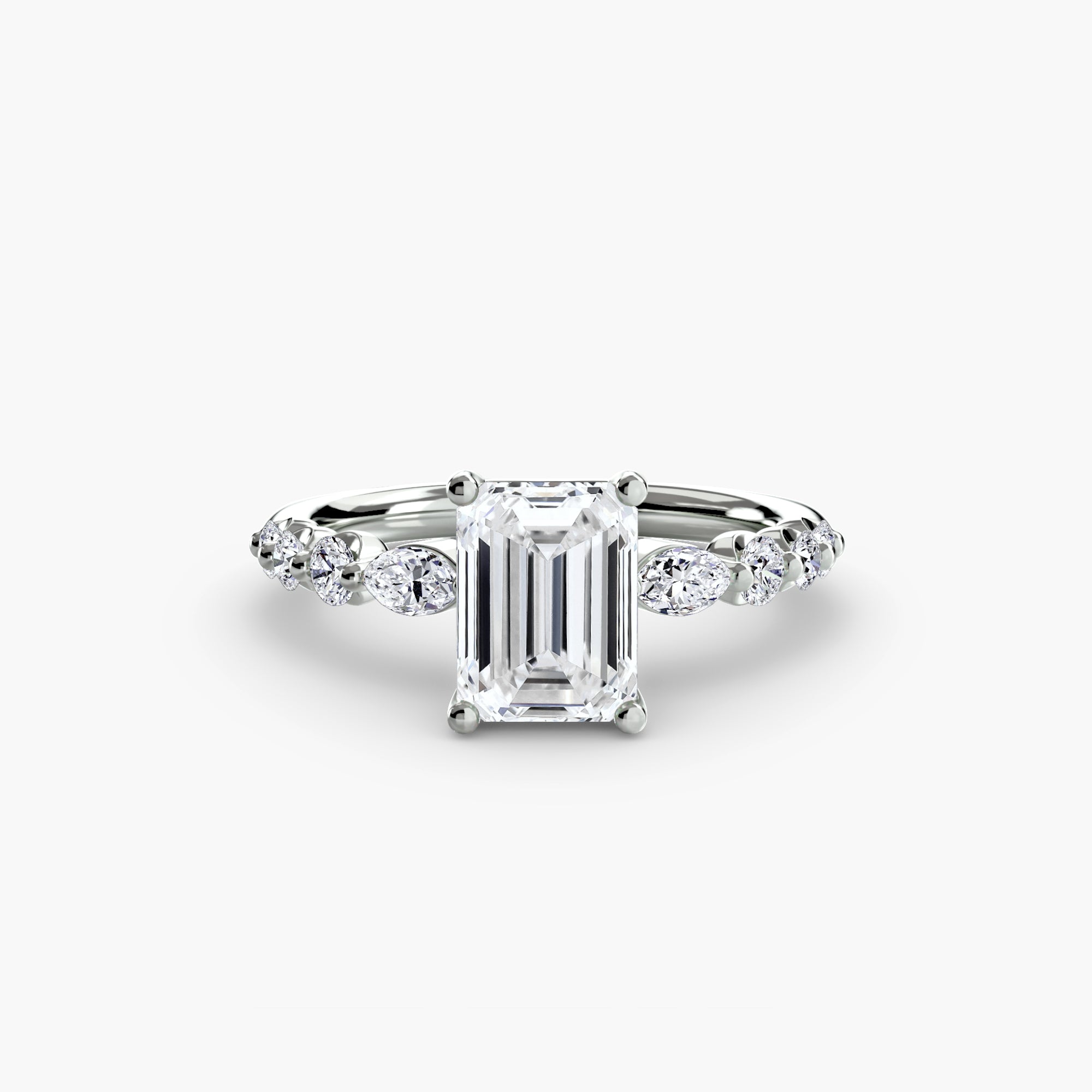 The Tiered Accent Ring - diamond engagement ring - VYKA Diamonds