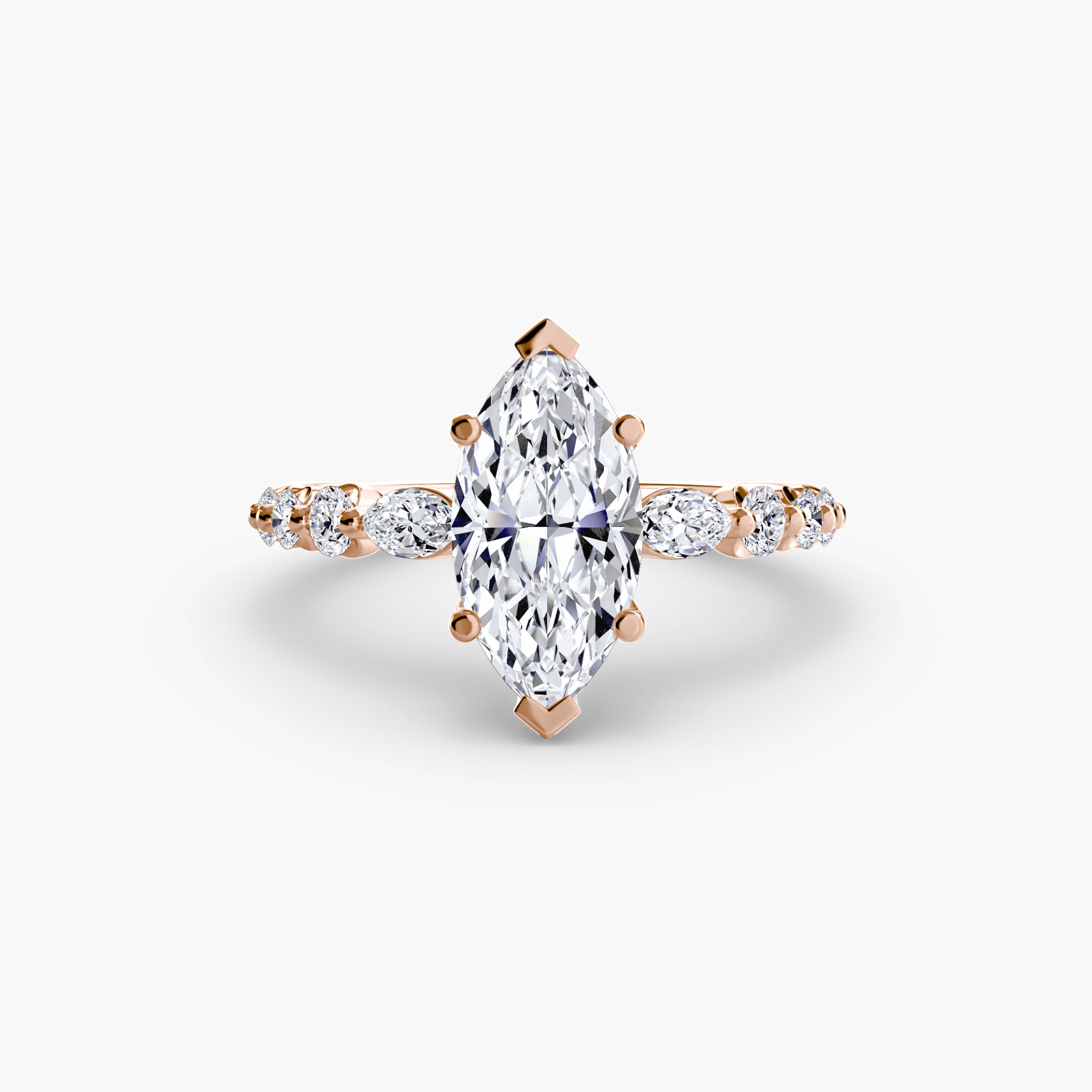 The Tiered Accent Ring - diamond engagement ring - VYKA Diamonds