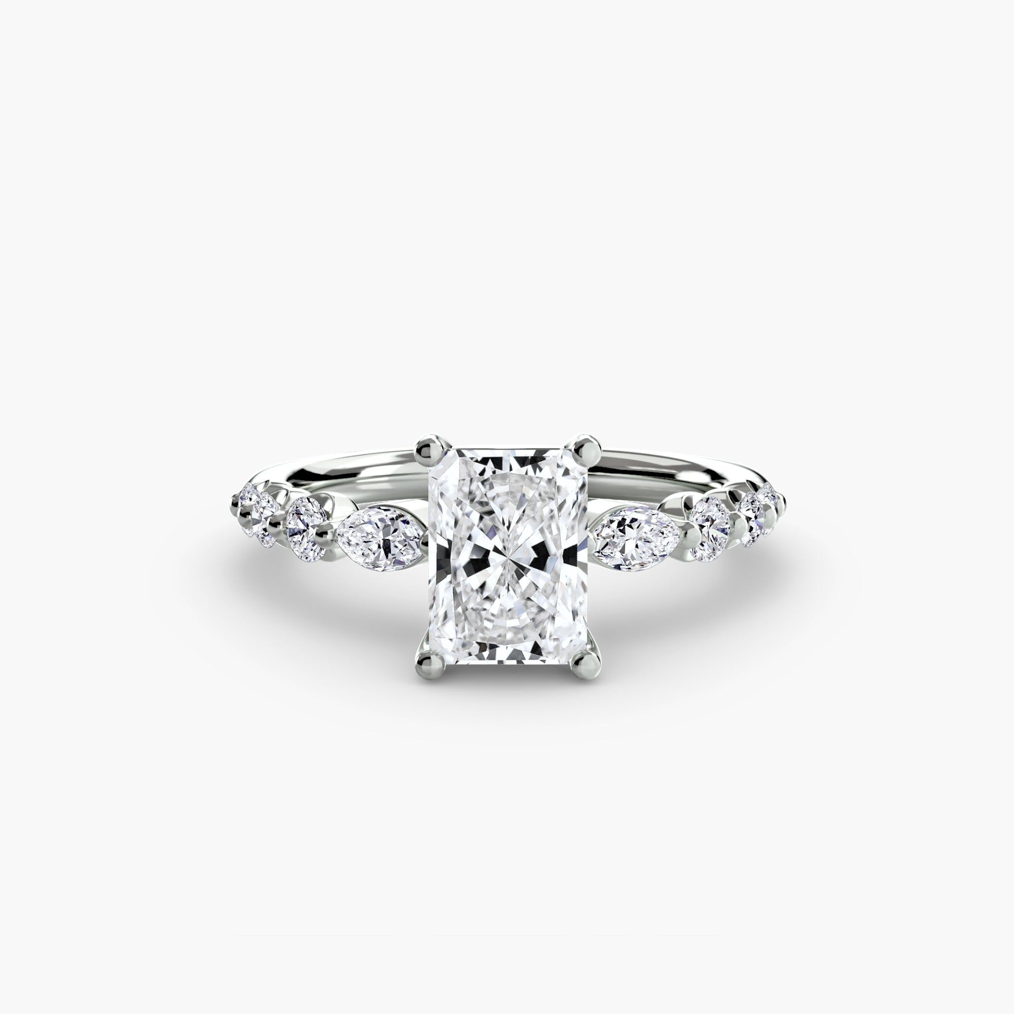 The Tiered Accent Ring - diamond engagement ring - VYKA Diamonds