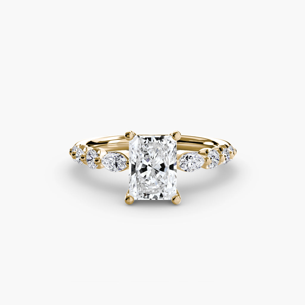The Tiered Accent Ring - diamond engagement ring - VYKA Diamonds