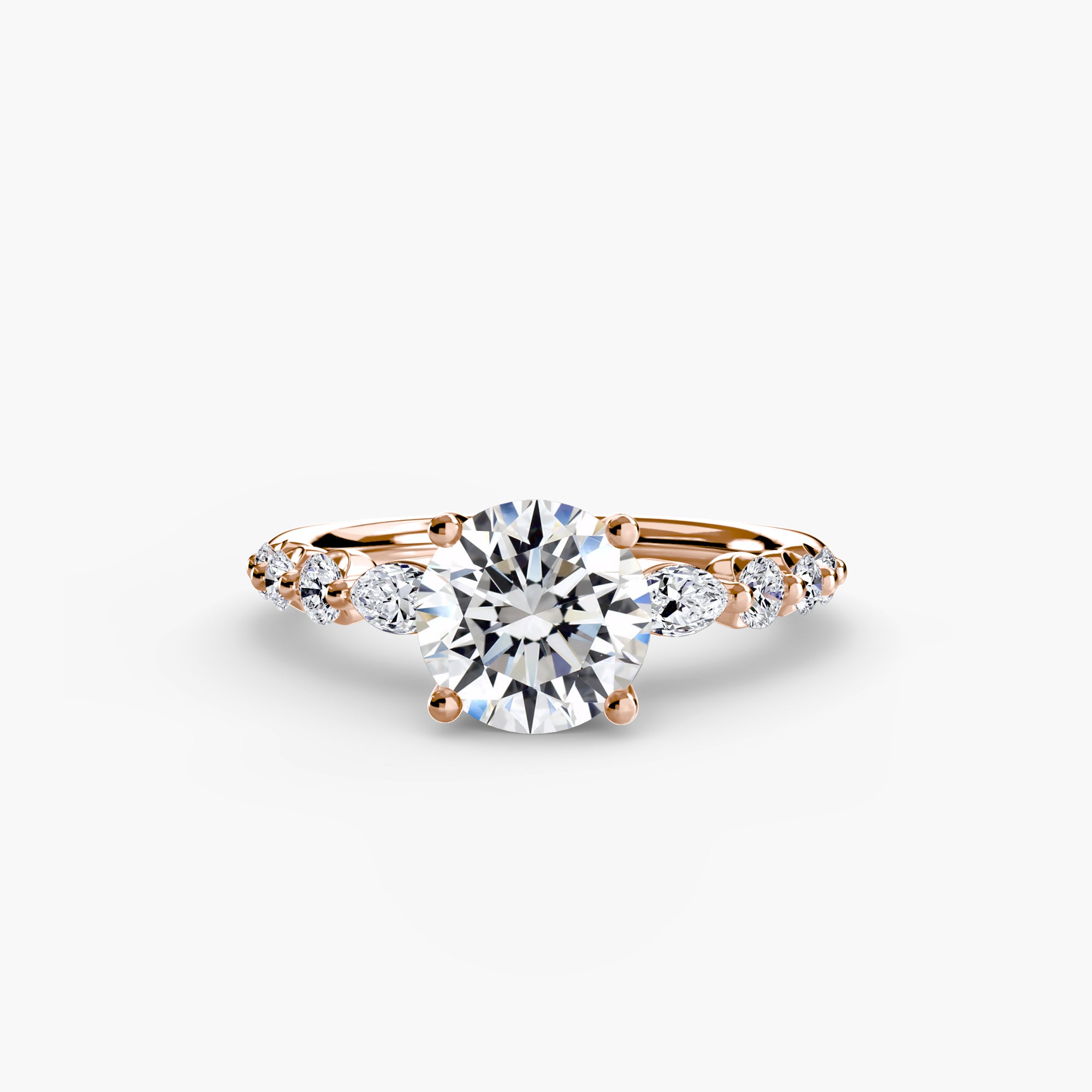 The Tiered Accent Ring - diamond engagement ring - VYKA Diamonds
