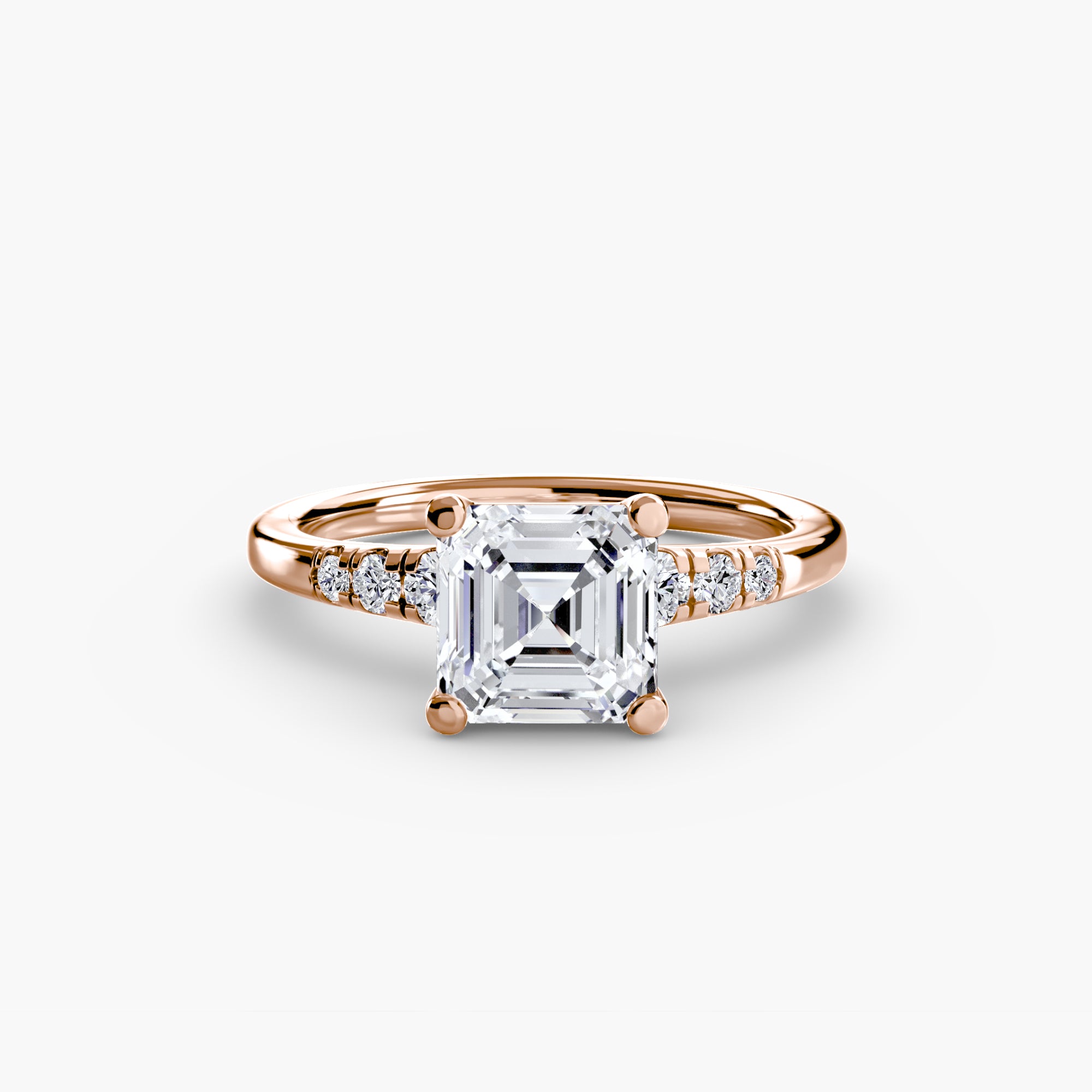 Solitaire with Shoulder Accents - VYKA Diamonds