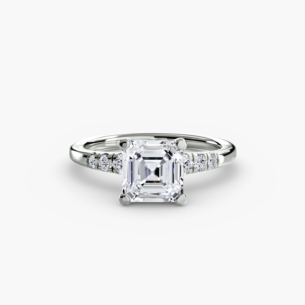 Solitaire with Shoulder Accents - VYKA Diamonds