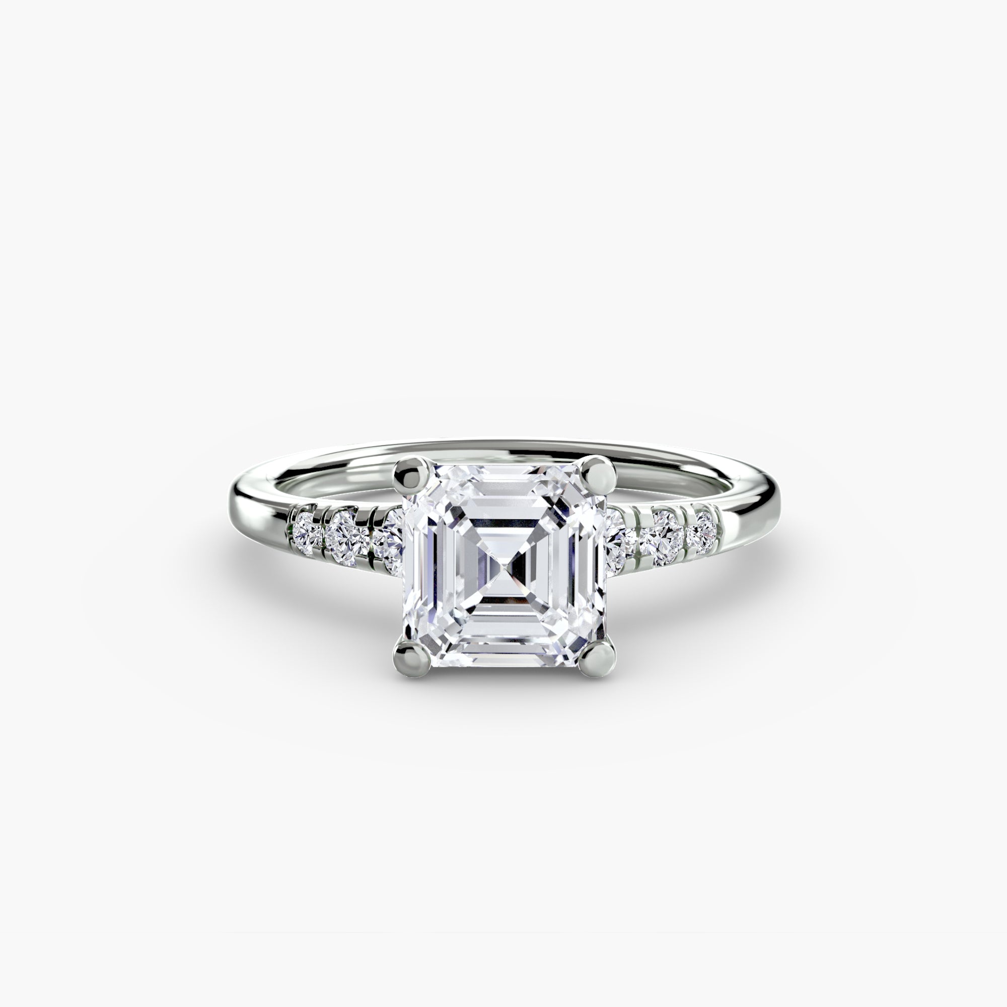 Solitaire with Shoulder Accents - VYKA Diamonds