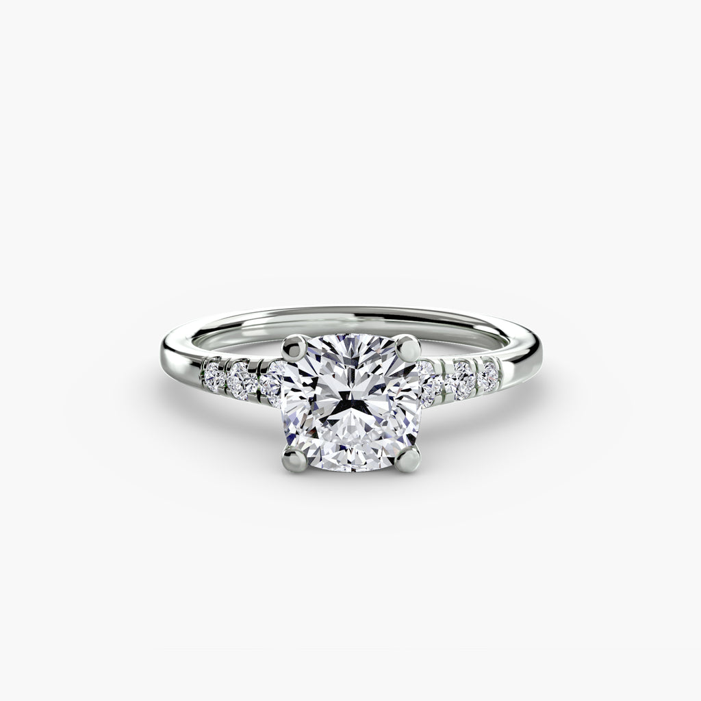 Solitaire with Shoulder Accents - VYKA Diamonds