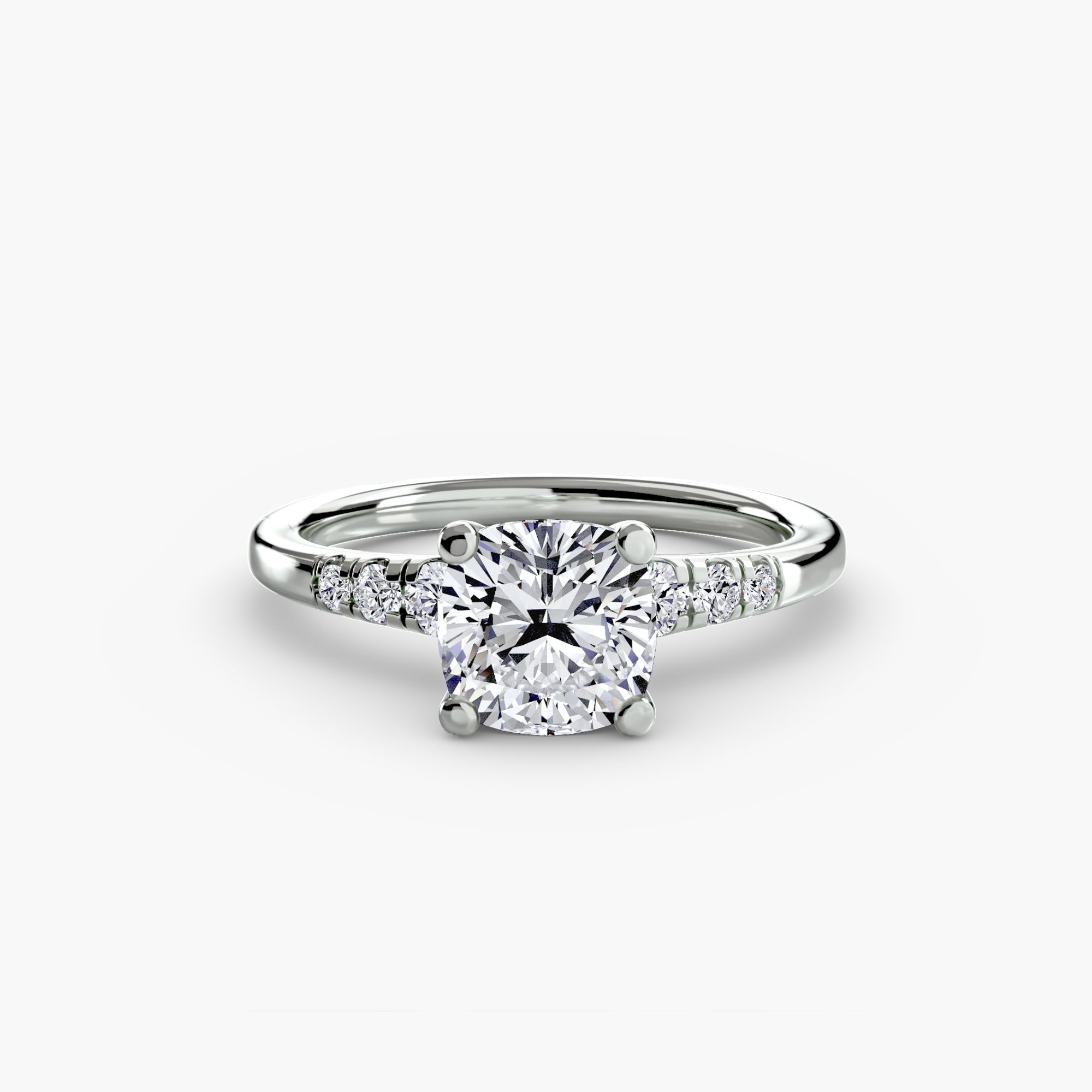 Solitaire with Shoulder Accents - VYKA Diamonds