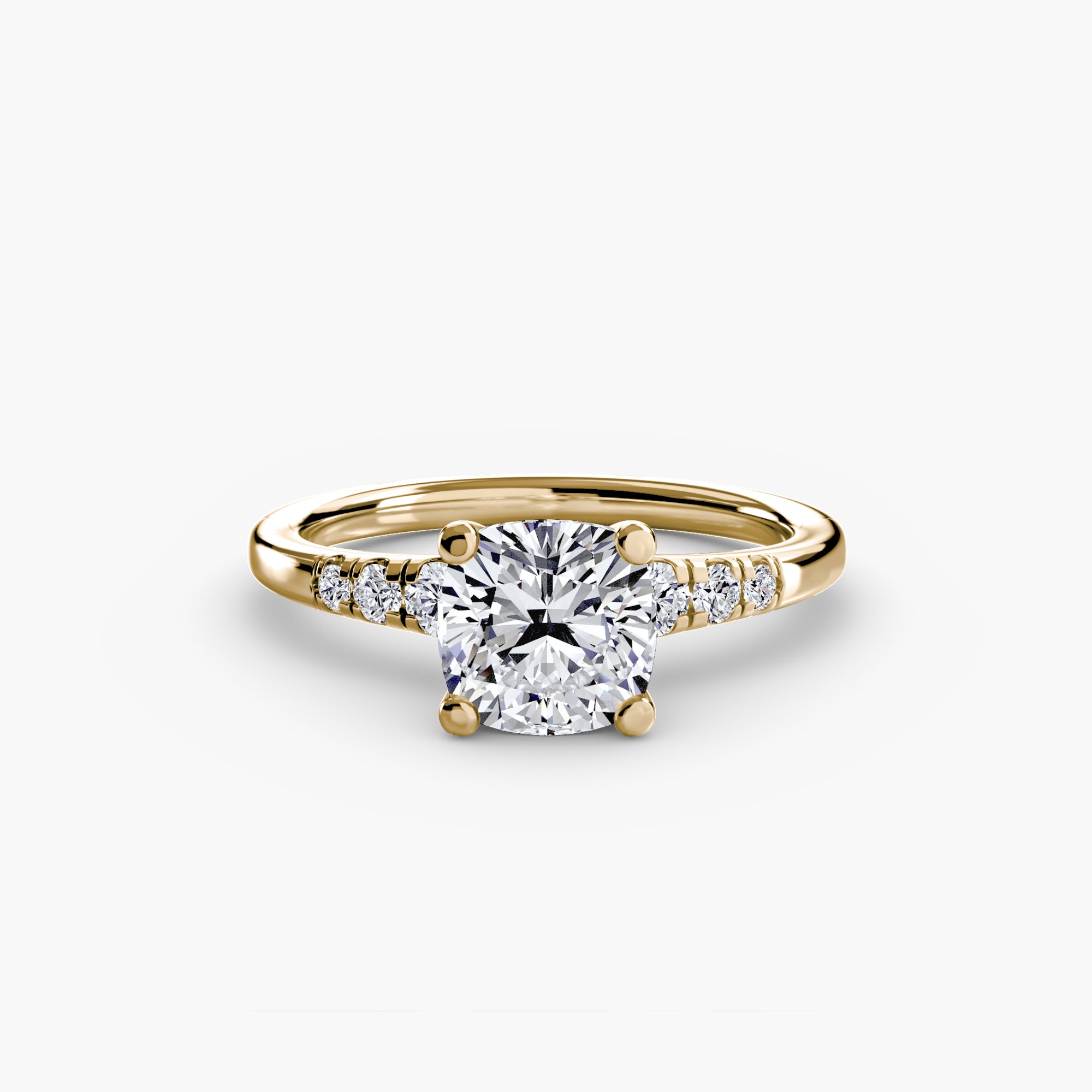 Solitaire with Shoulder Accents - VYKA Diamonds