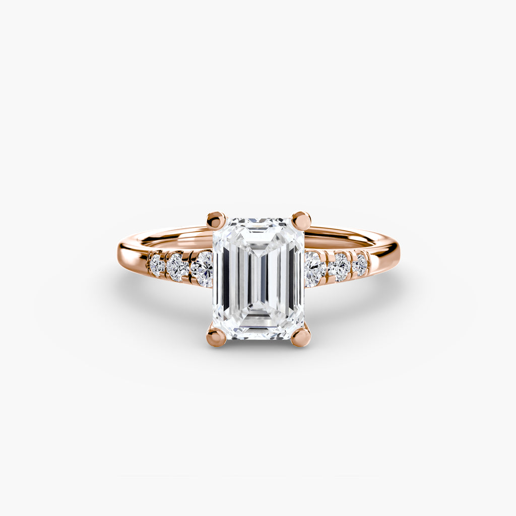 Solitaire with Shoulder Accents - VYKA Diamonds