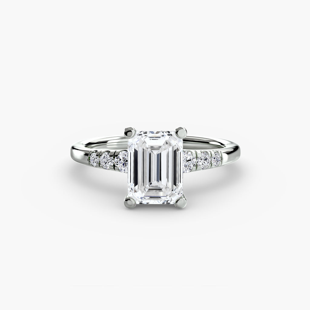 Solitaire with Shoulder Accents - VYKA Diamonds