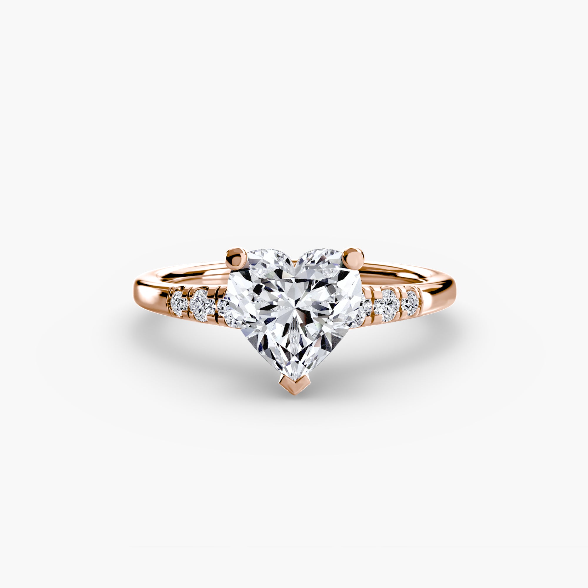 Solitaire with Shoulder Accents - VYKA Diamonds