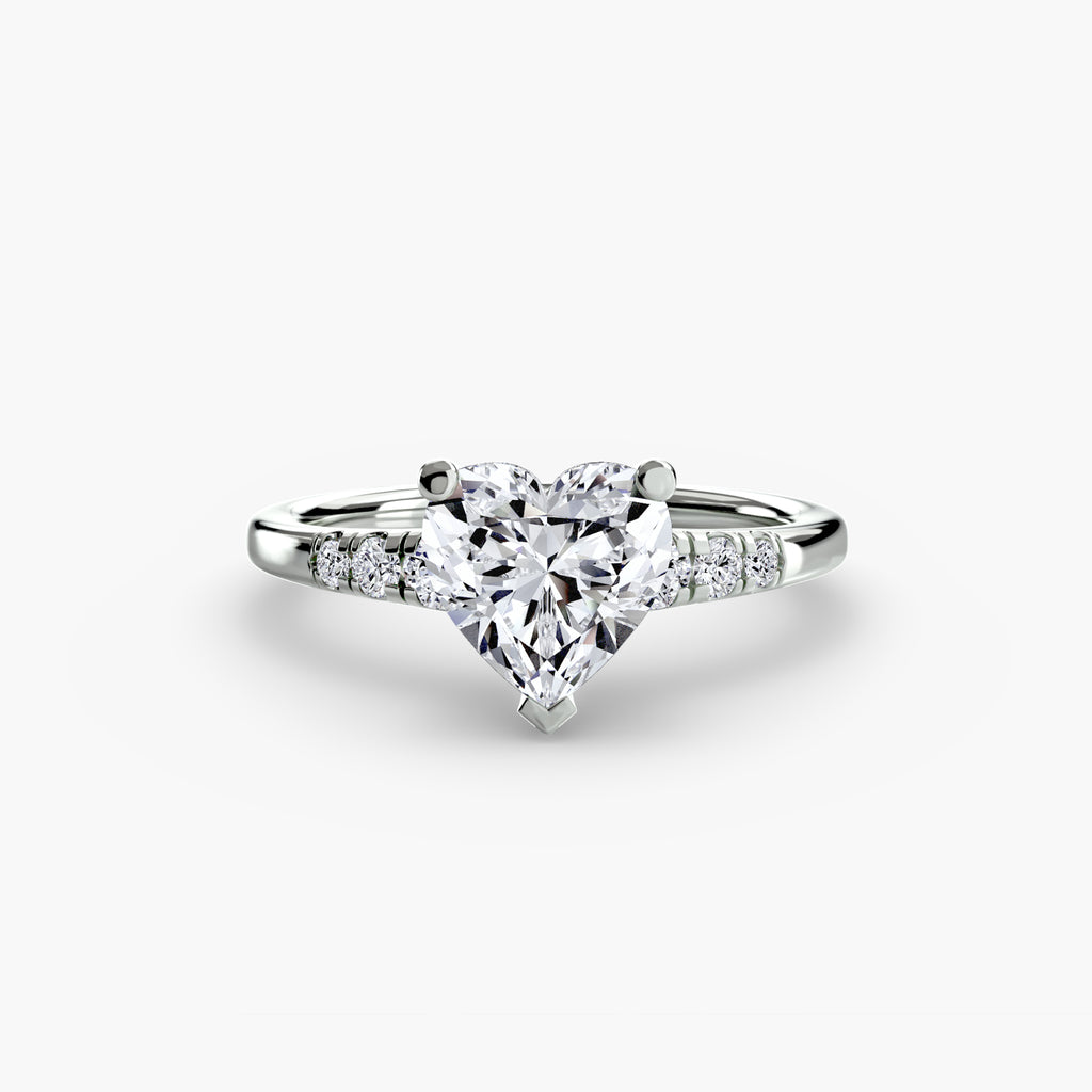 Solitaire with Shoulder Accents - VYKA Diamonds