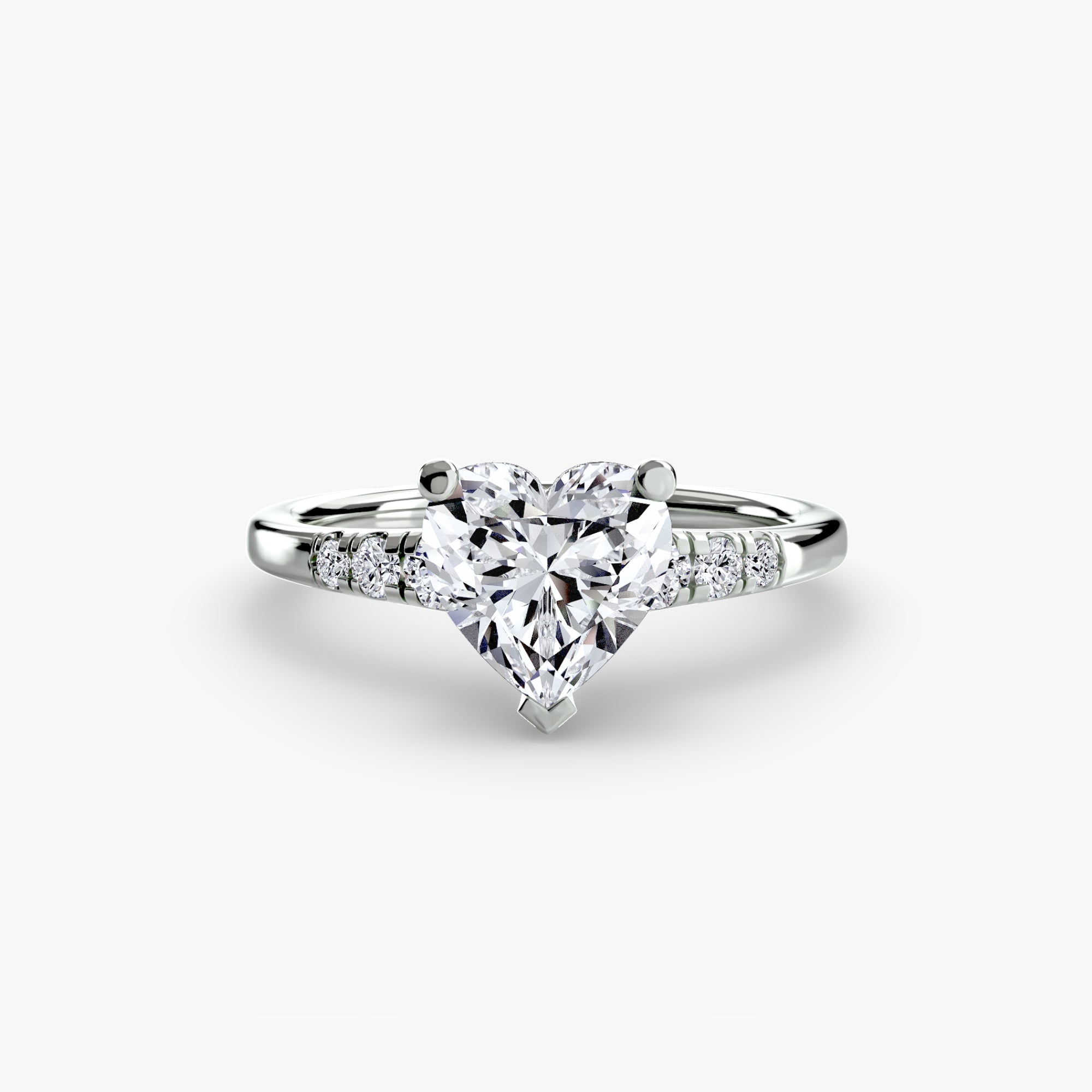 Solitaire with Shoulder Accents - VYKA Diamonds
