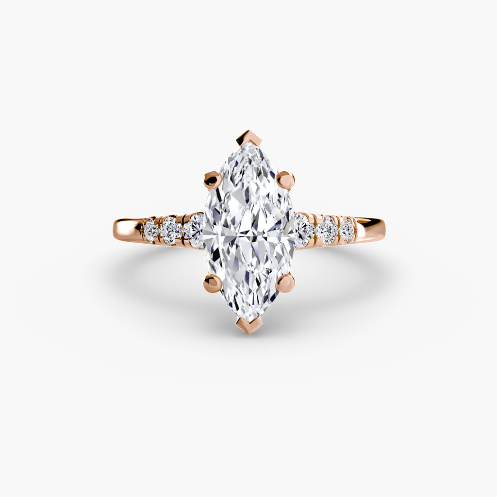 Solitaire with Shoulder Accents - VYKA Diamonds