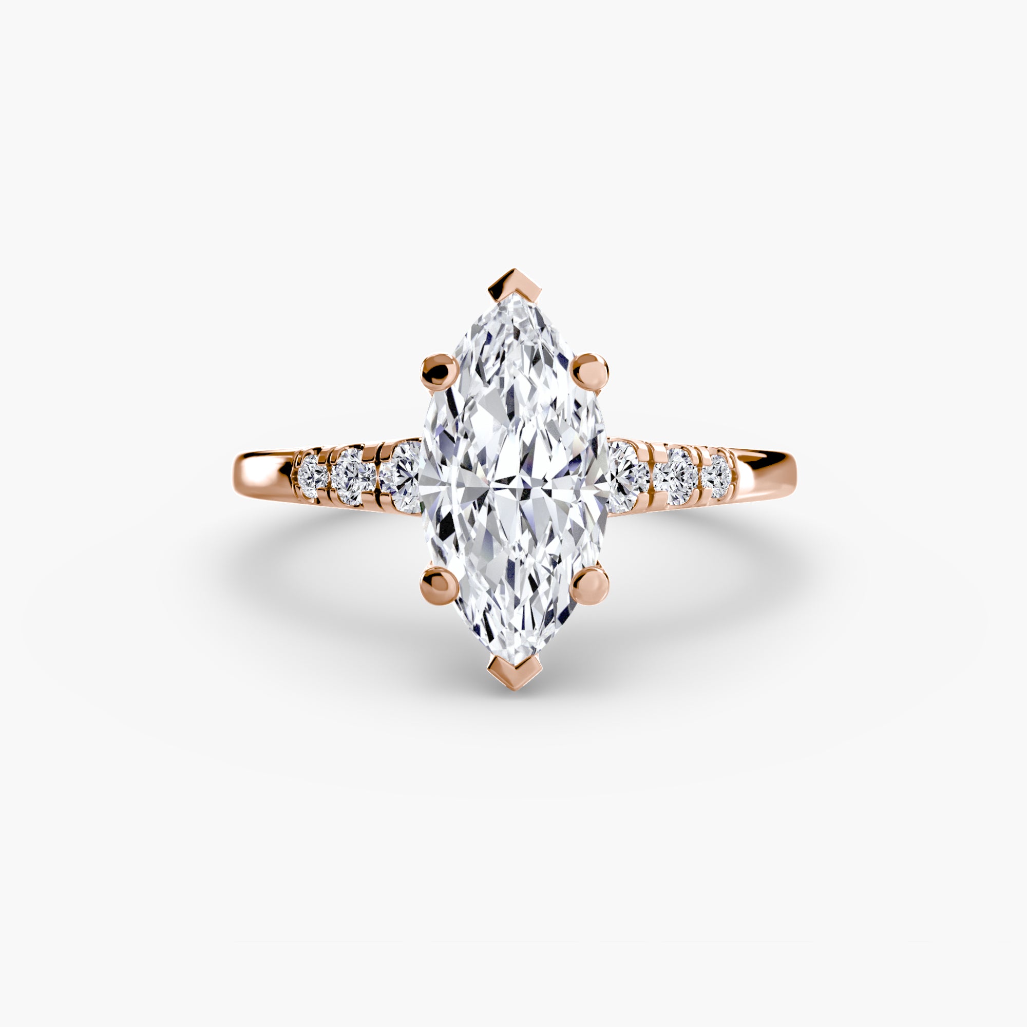 Solitaire with Shoulder Accents - VYKA Diamonds