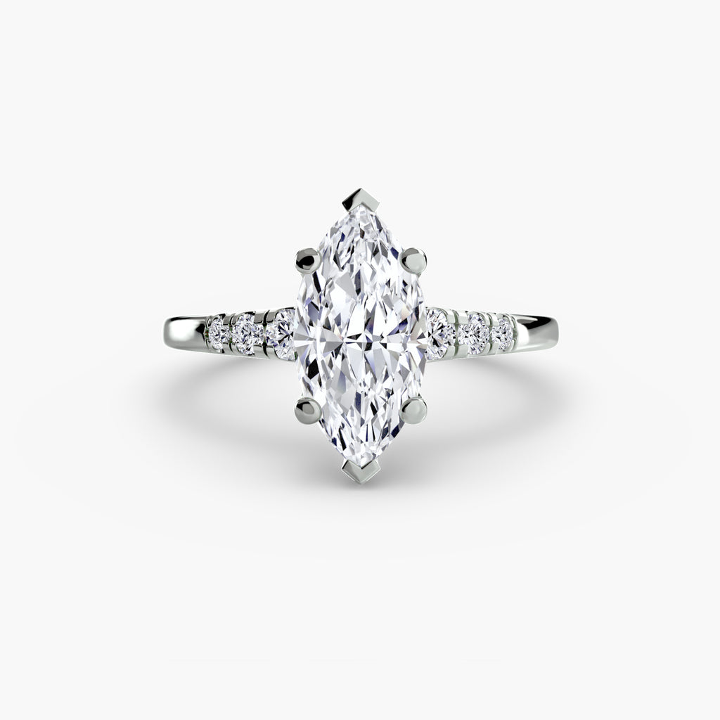 Solitaire with Shoulder Accents - VYKA Diamonds