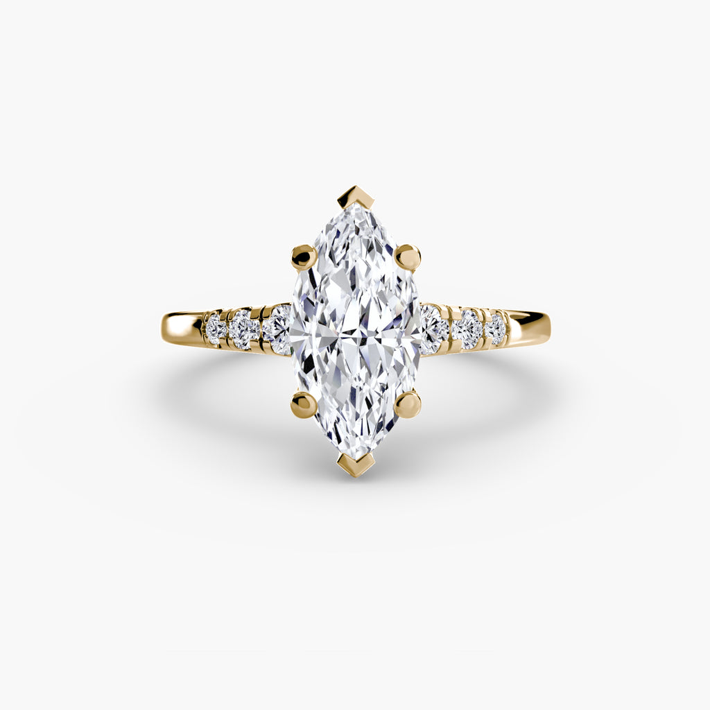Solitaire with Shoulder Accents - VYKA Diamonds