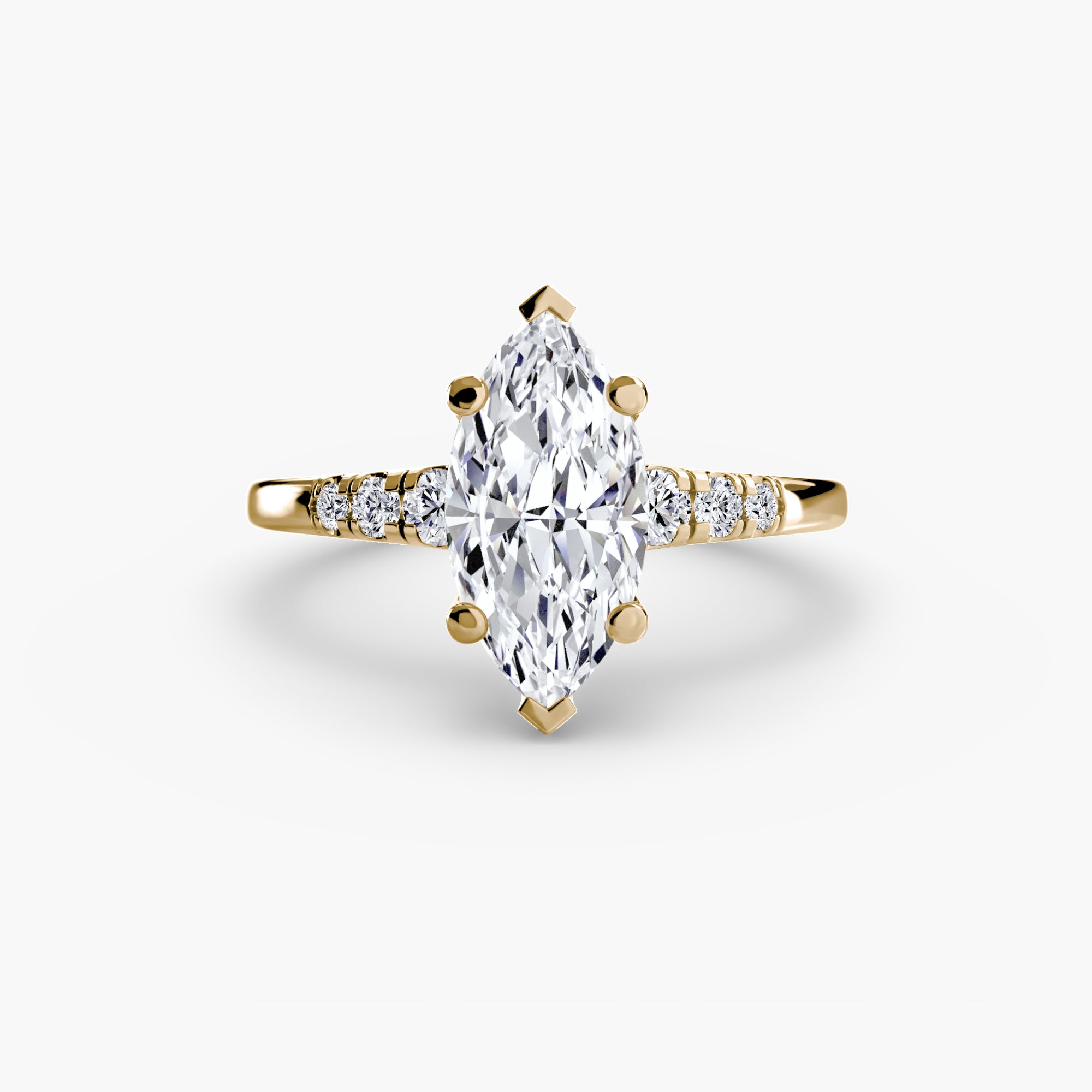 Solitaire with Shoulder Accents - VYKA Diamonds