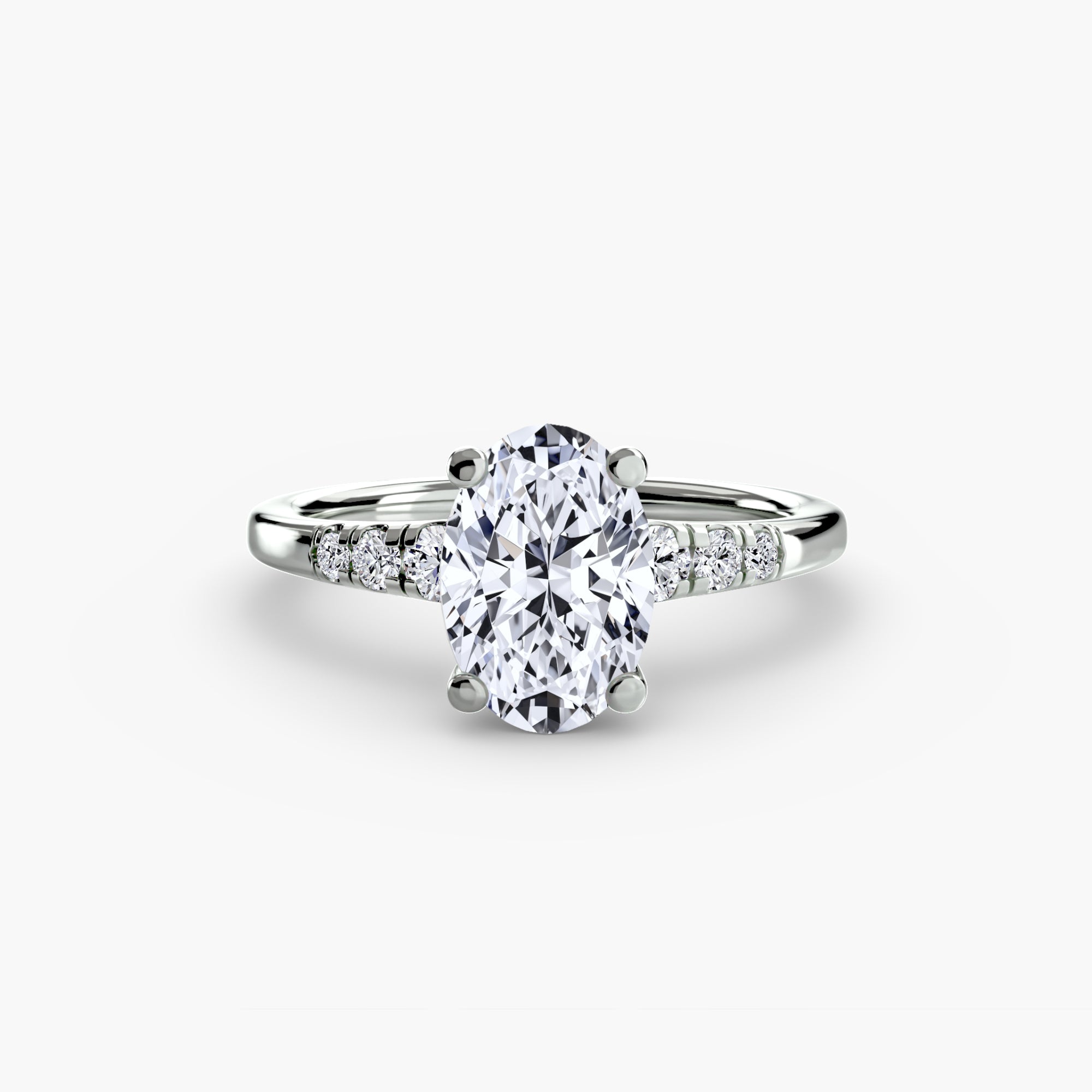 Solitaire with Shoulder Accents - VYKA Diamonds