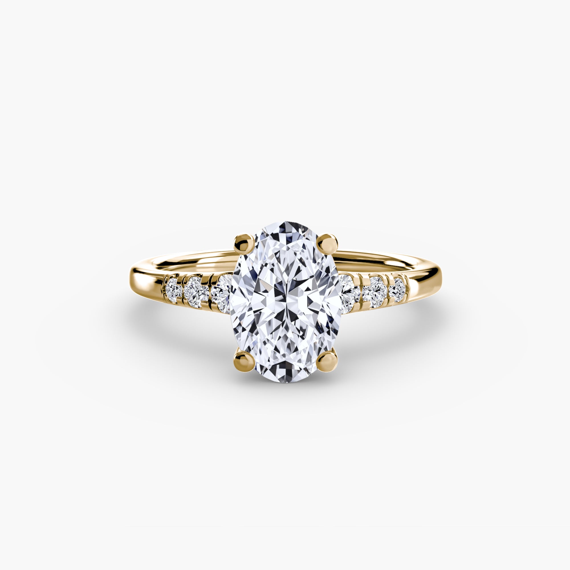 Solitaire with Shoulder Accents - VYKA Diamonds