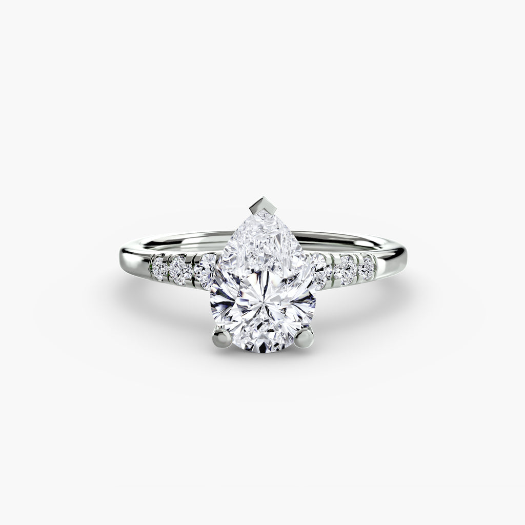 Solitaire with Shoulder Accents - VYKA Diamonds